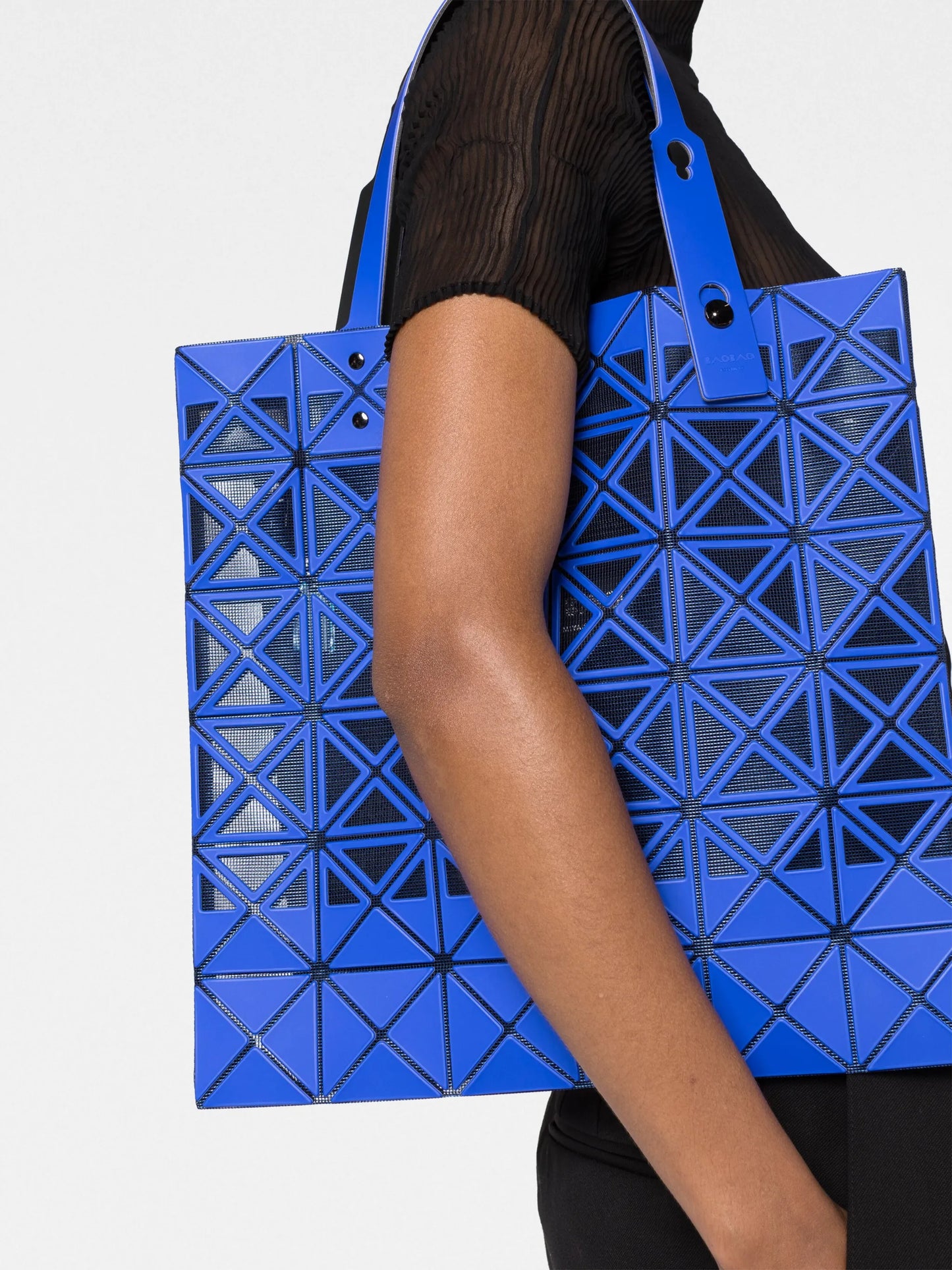 Frame geometric-panel tote bag