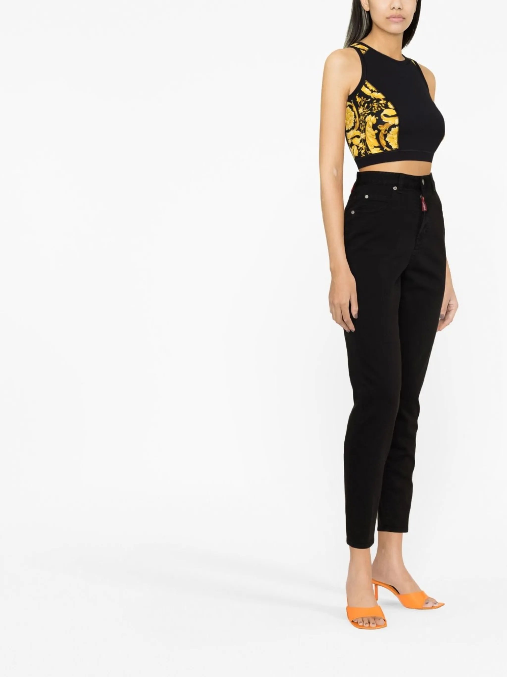 panelled-design tank top
