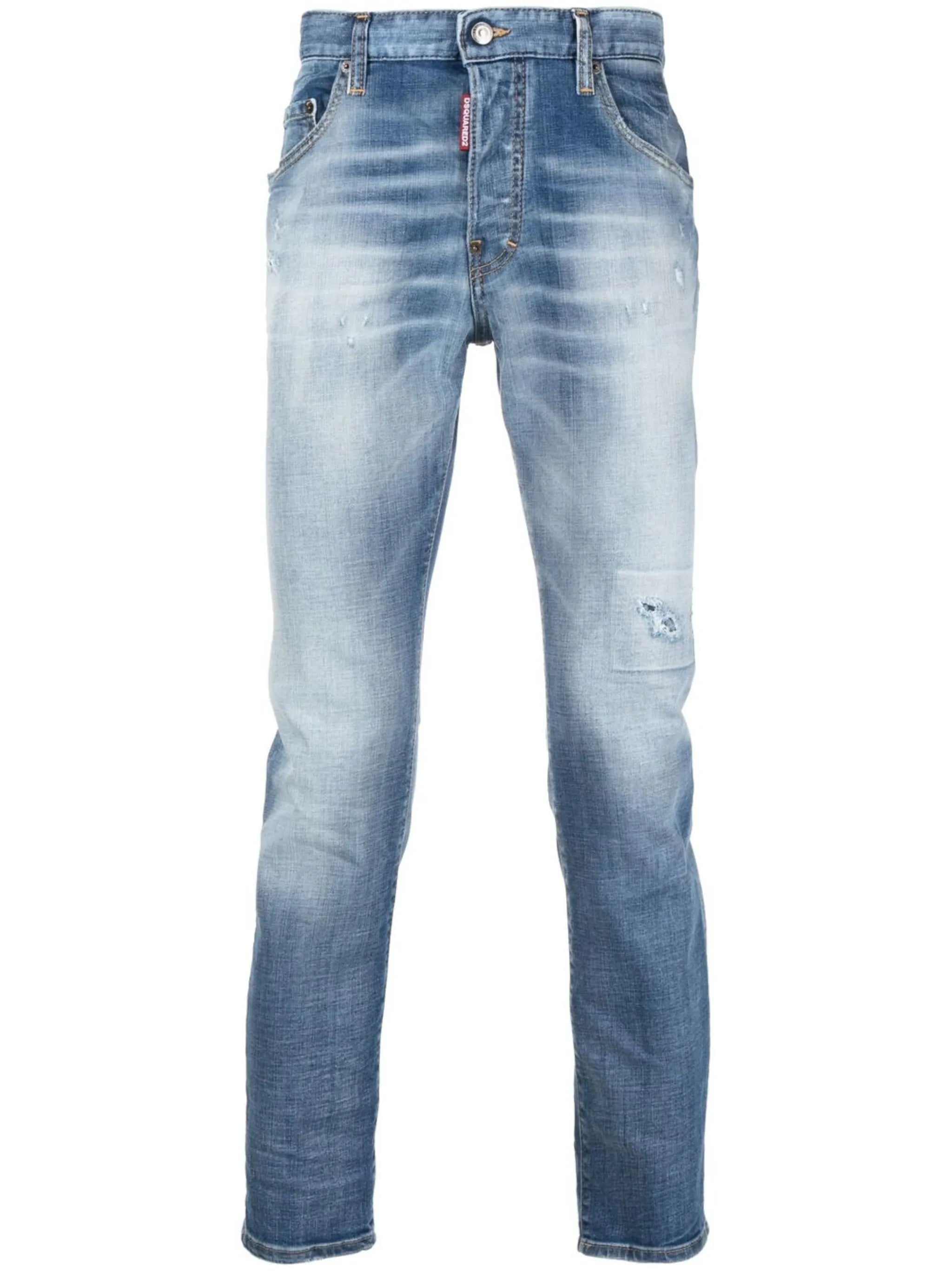 logo-appliqué straight-leg jeans