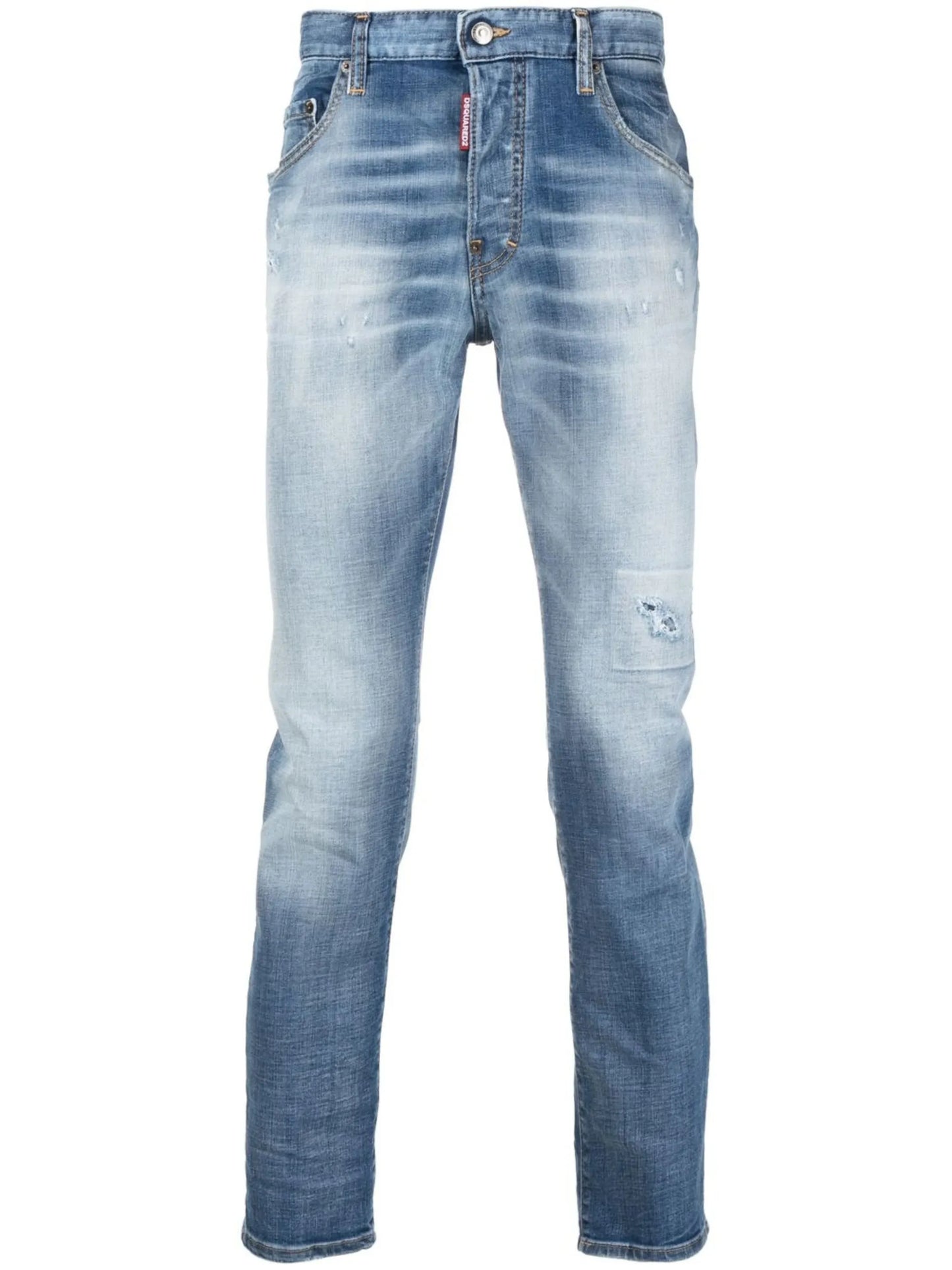 logo-appliqué straight-leg jeans