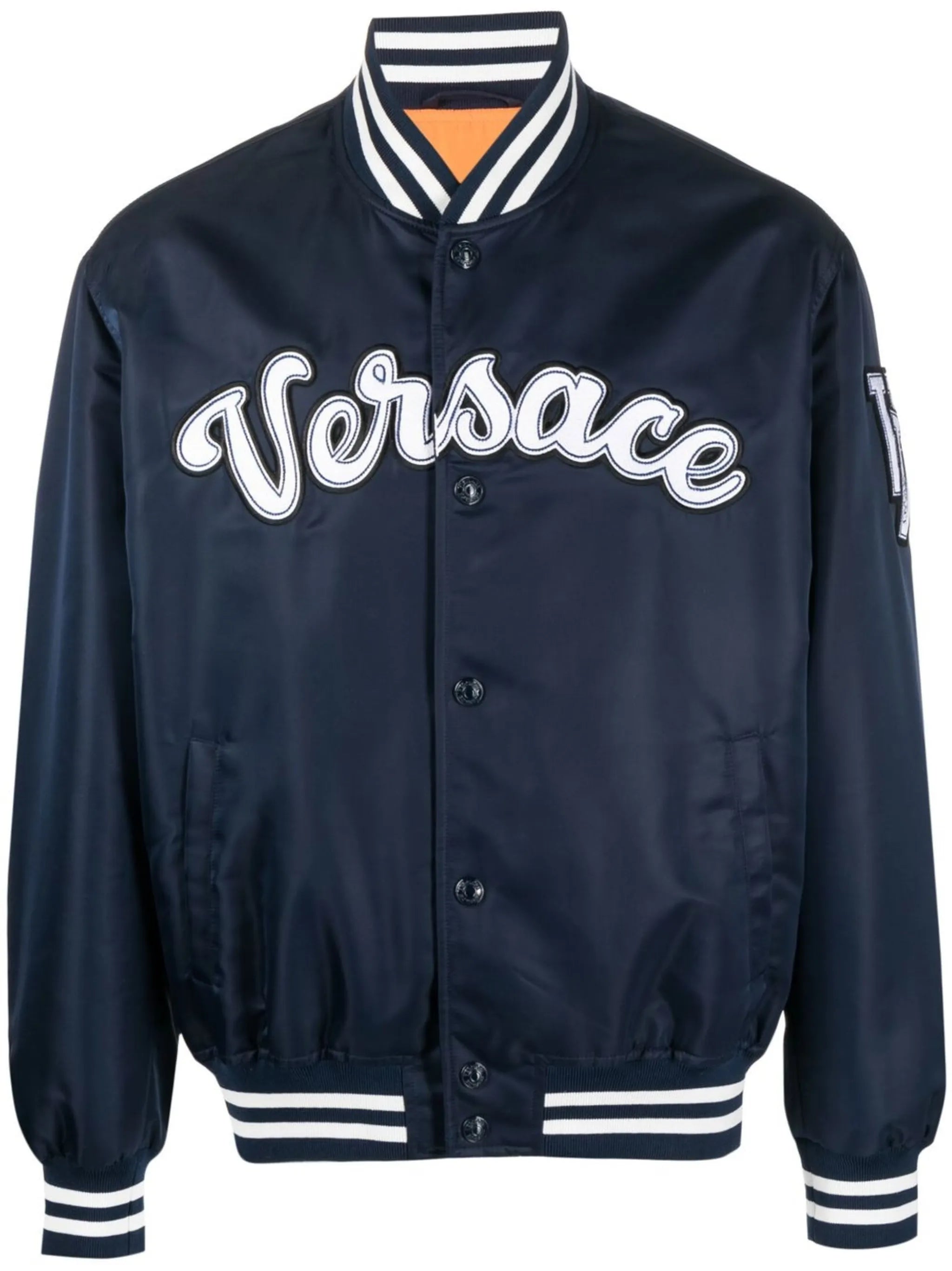 logo-appliqué bomber jacket