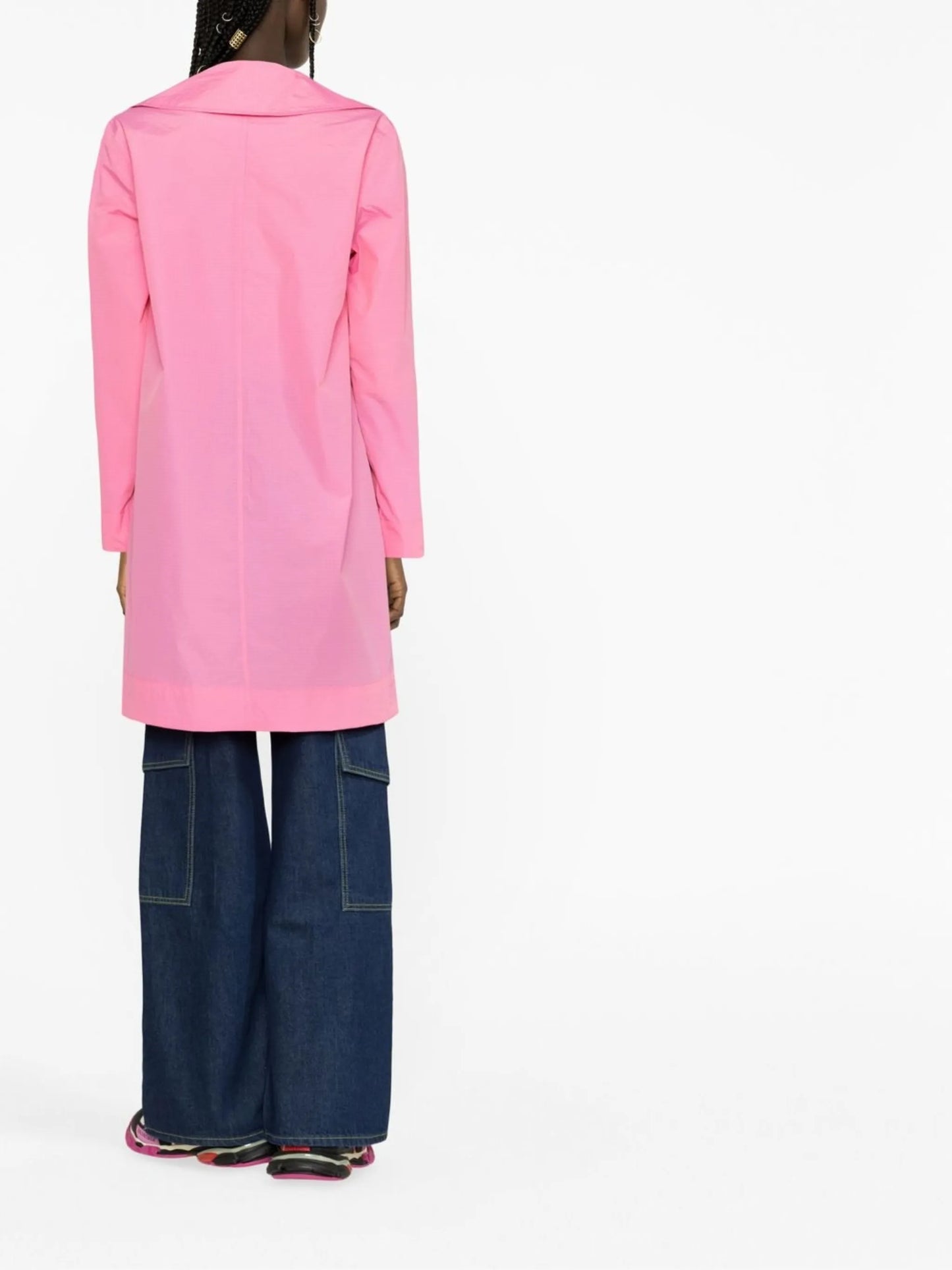 oversized-collar raincoat