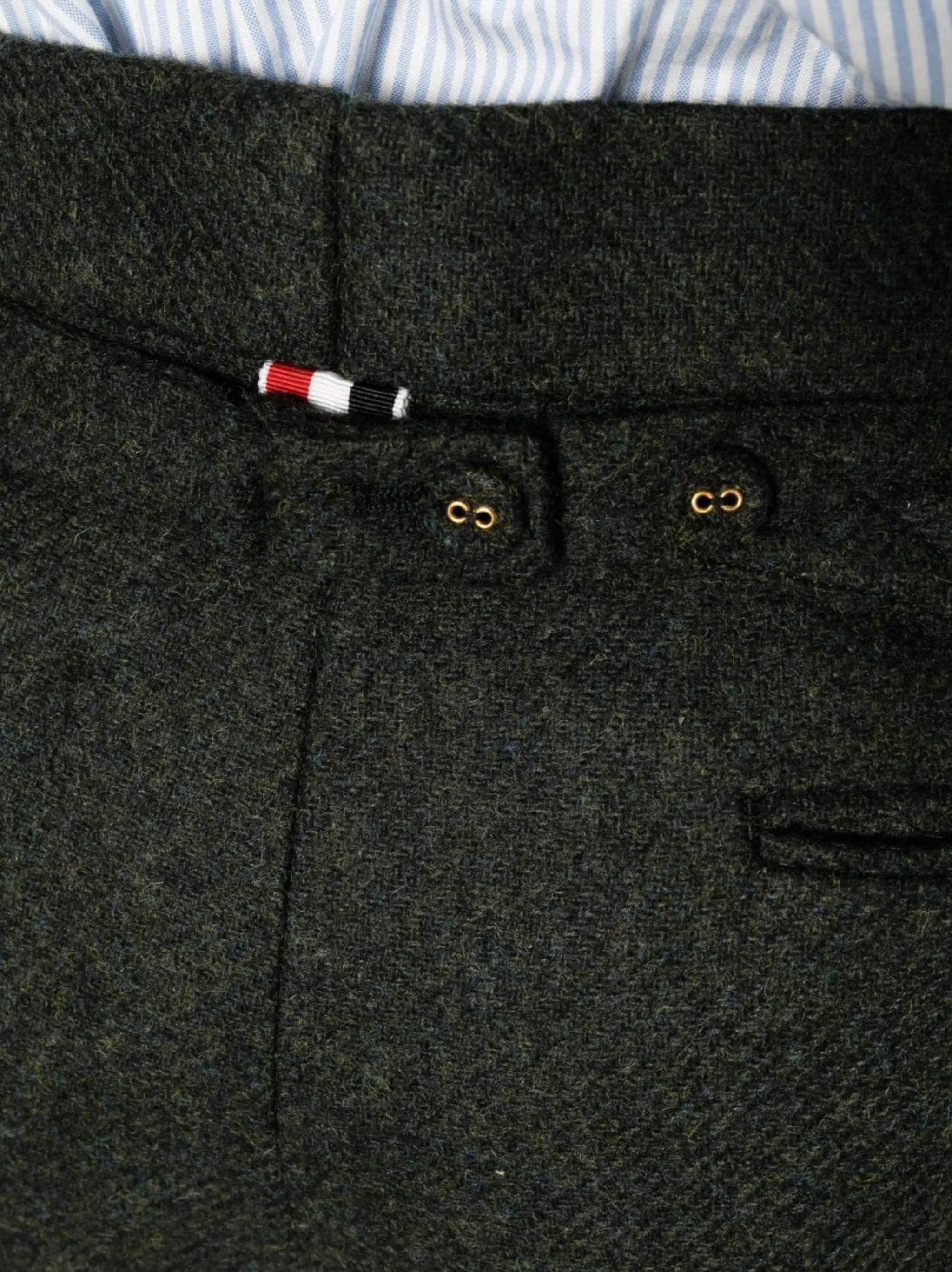 straight-leg wool trousers