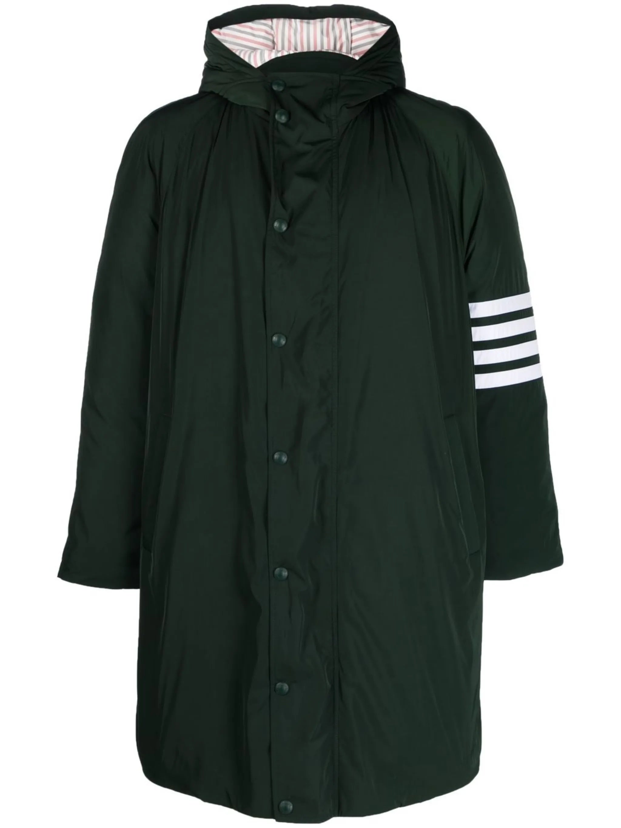 raglan-sleeve parka coat
