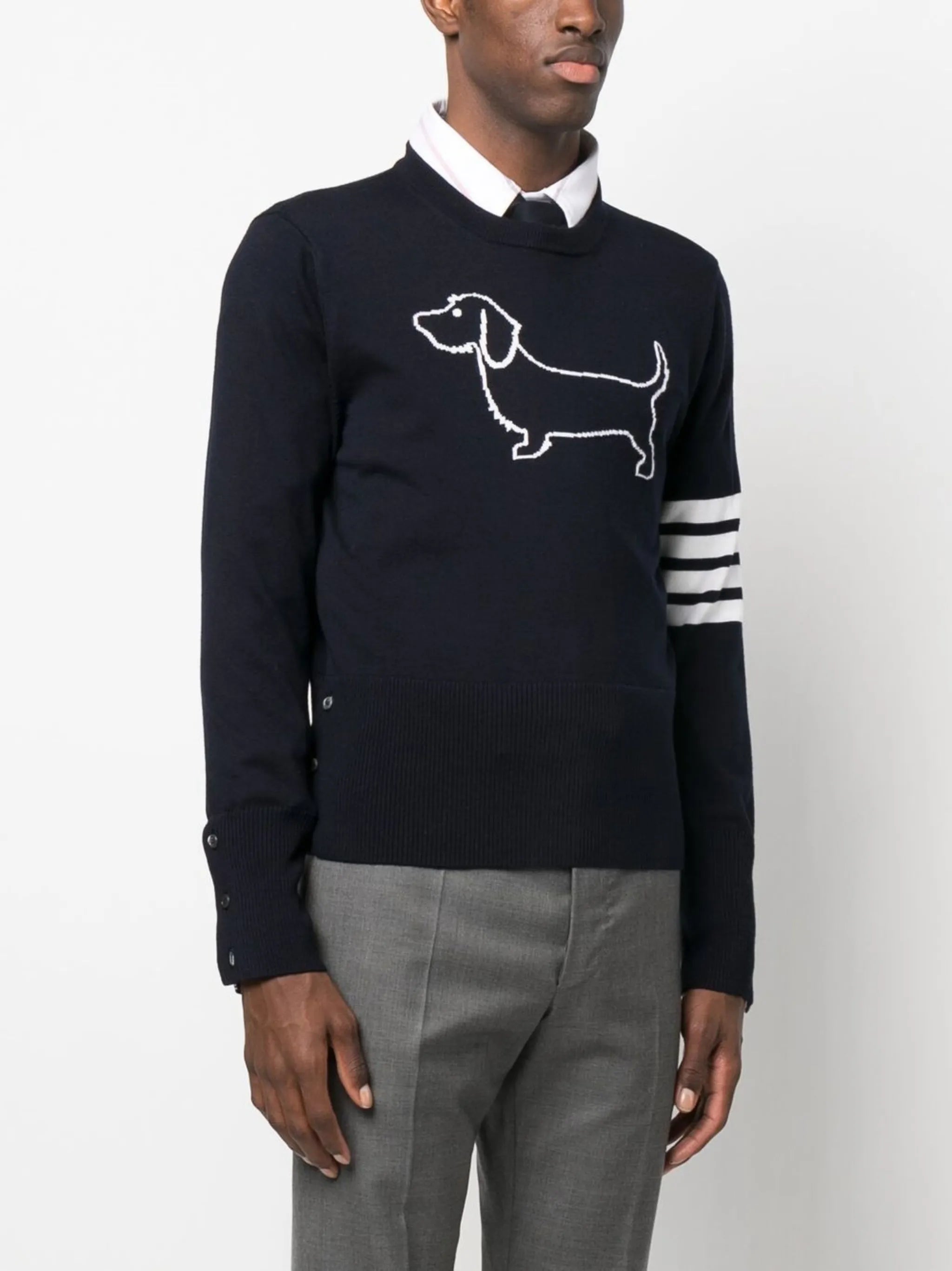 4-Bar stripe wool jumper