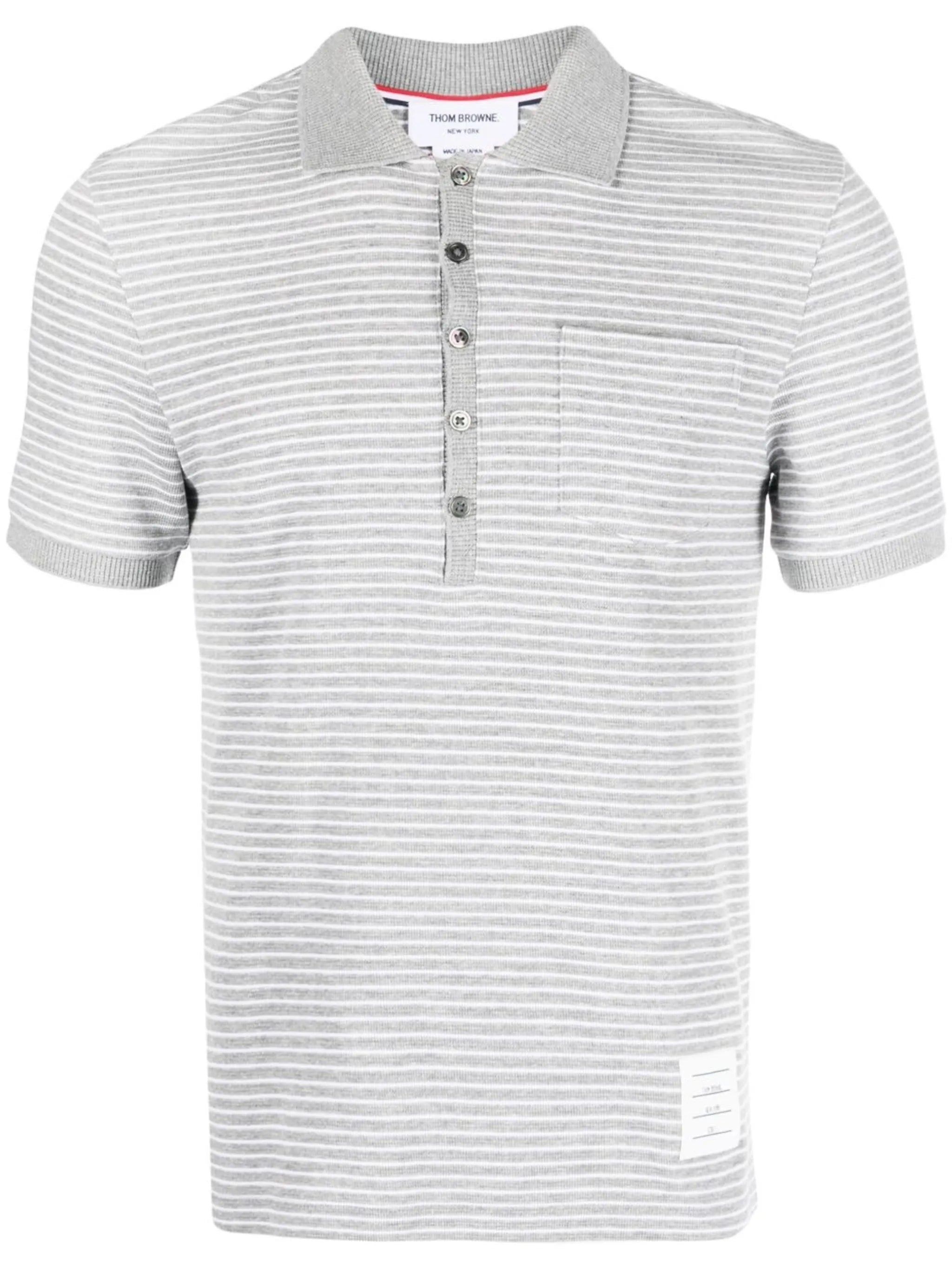 striped short-sleeve polo shirt