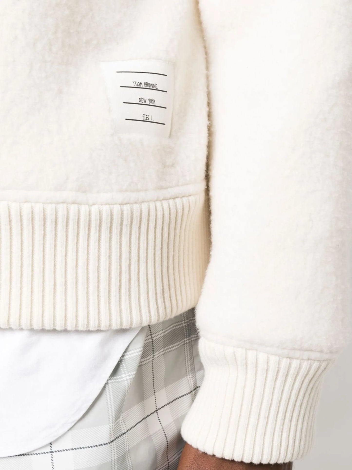 logo-patch crew neck jumper