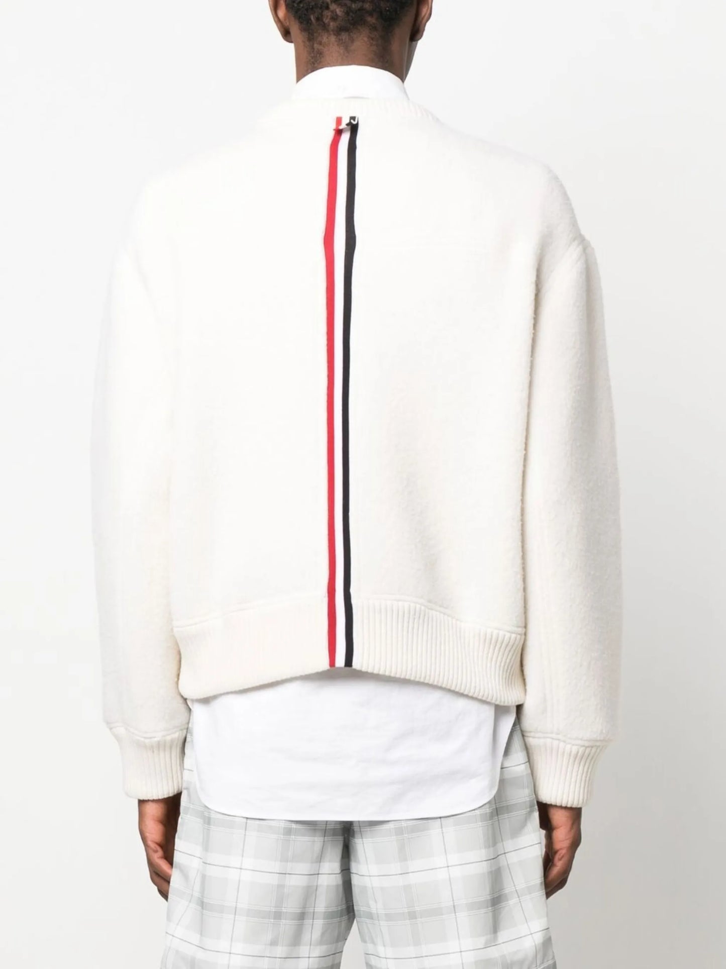 logo-patch crew neck jumper