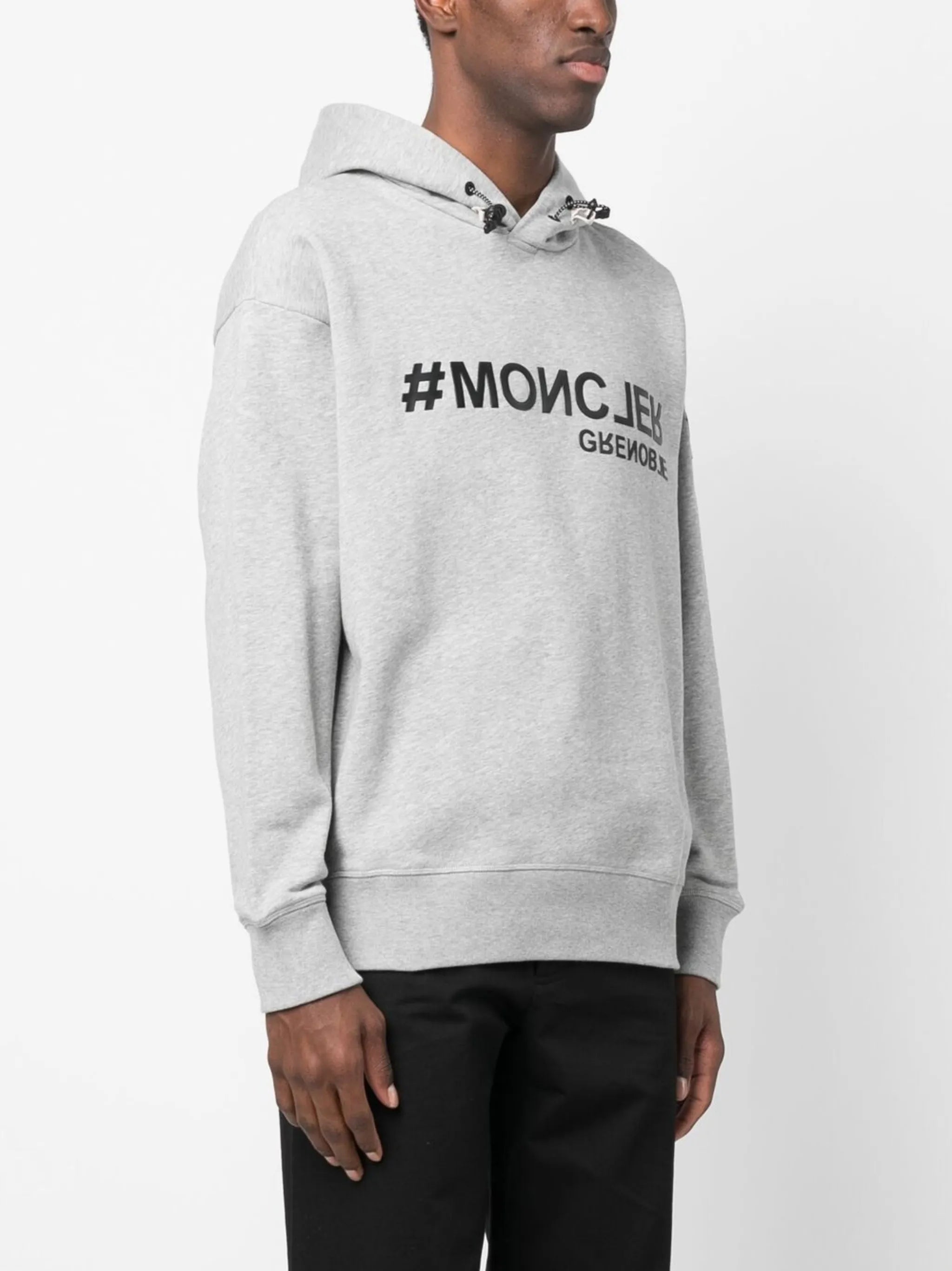 logo-print cotton hoodie