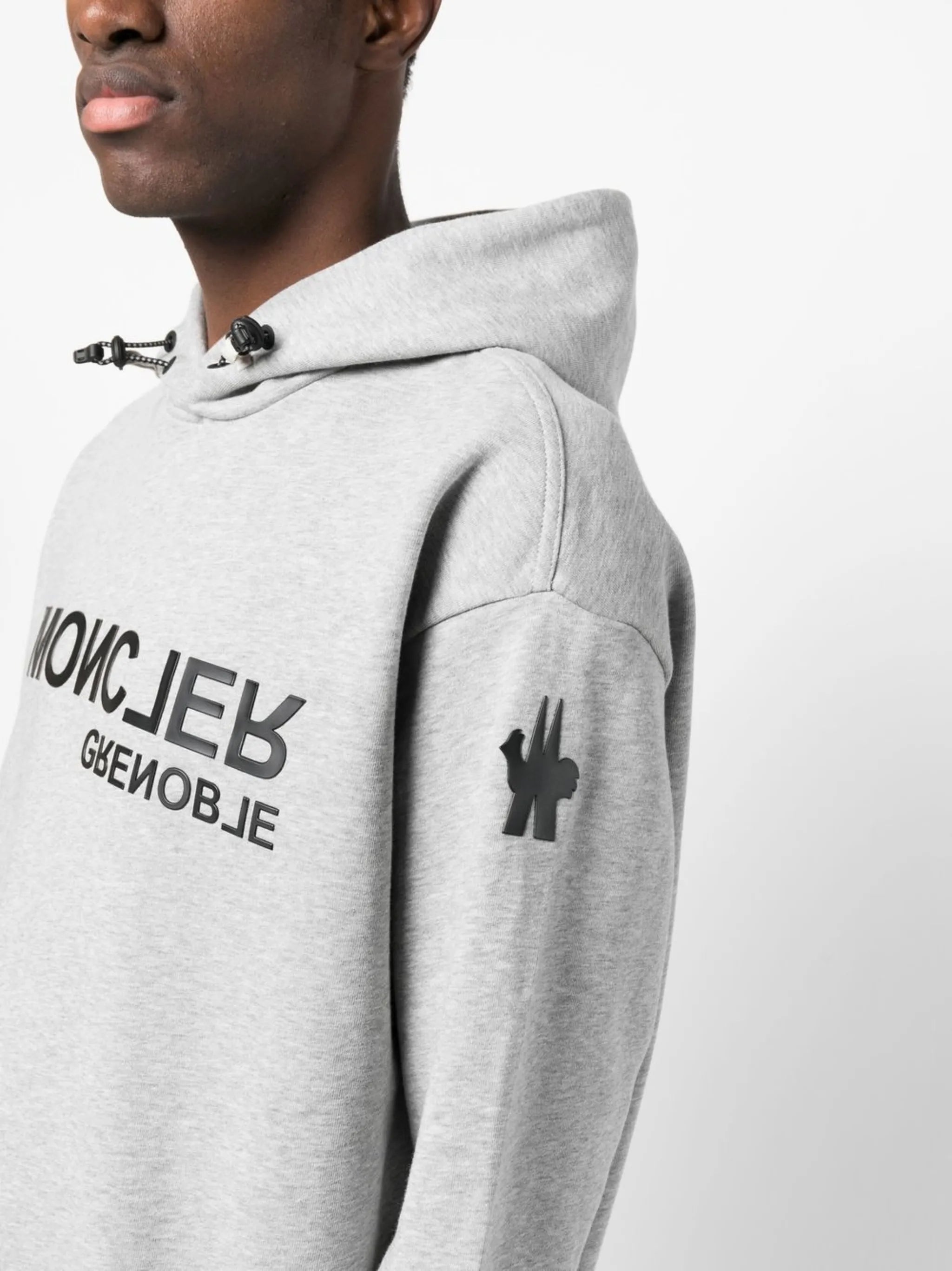 logo-print cotton hoodie