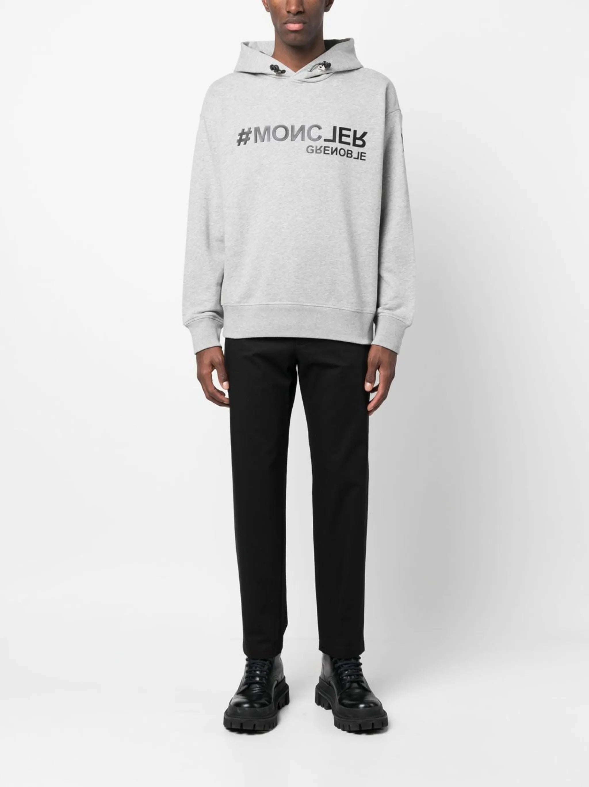 logo-print cotton hoodie