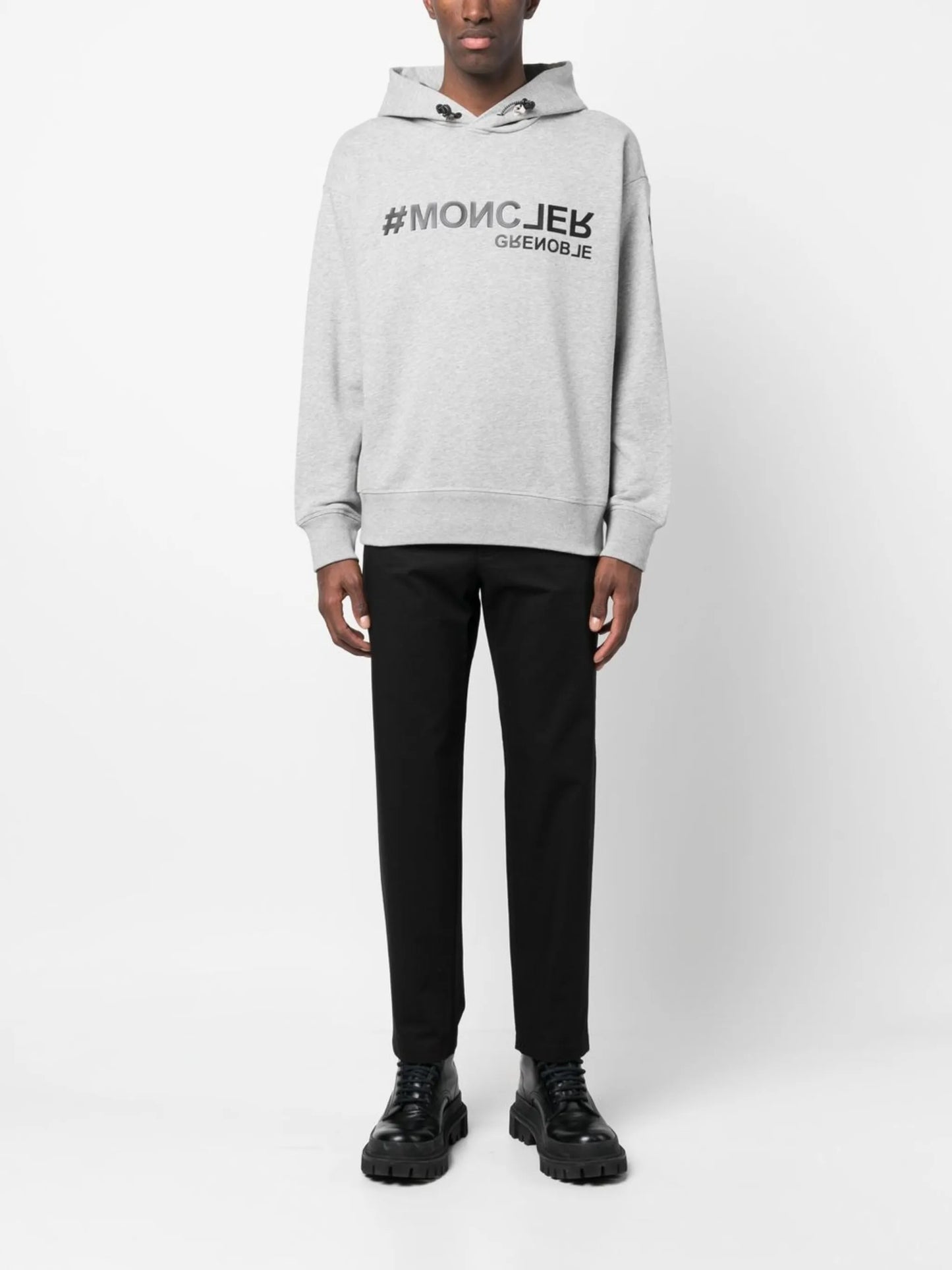 logo-print cotton hoodie