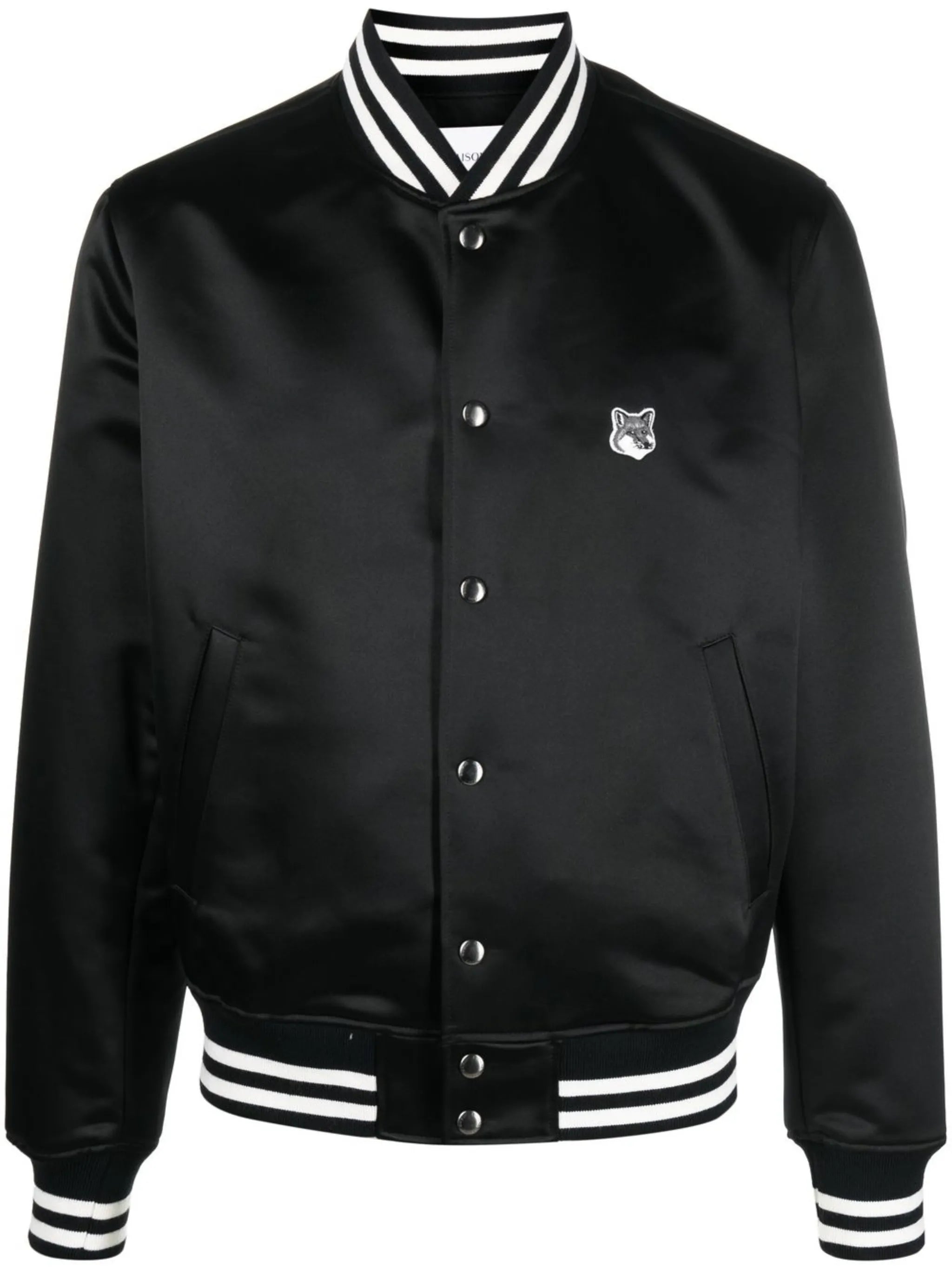 satin-finish bomber jacket