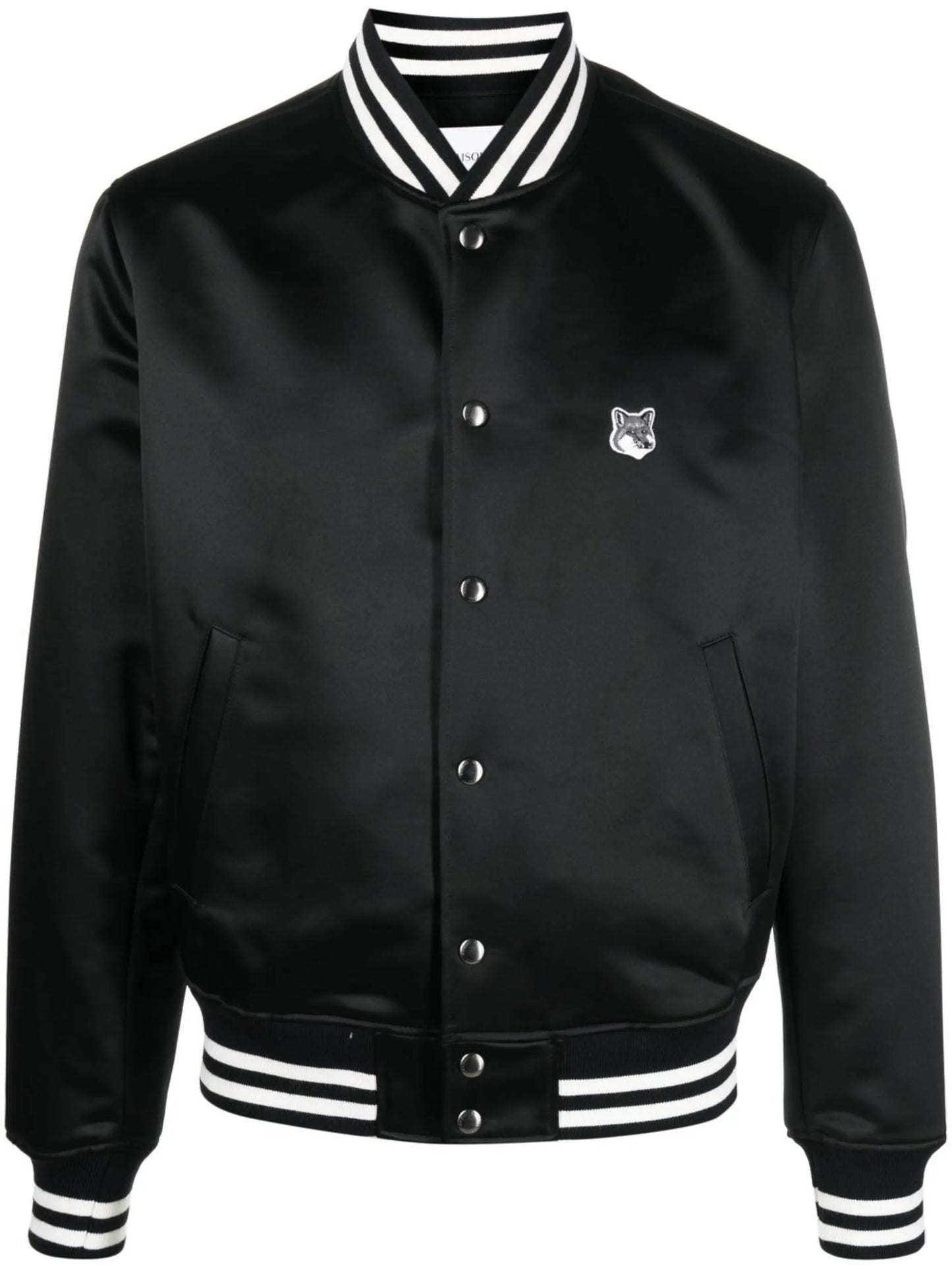 satin-finish bomber jacket