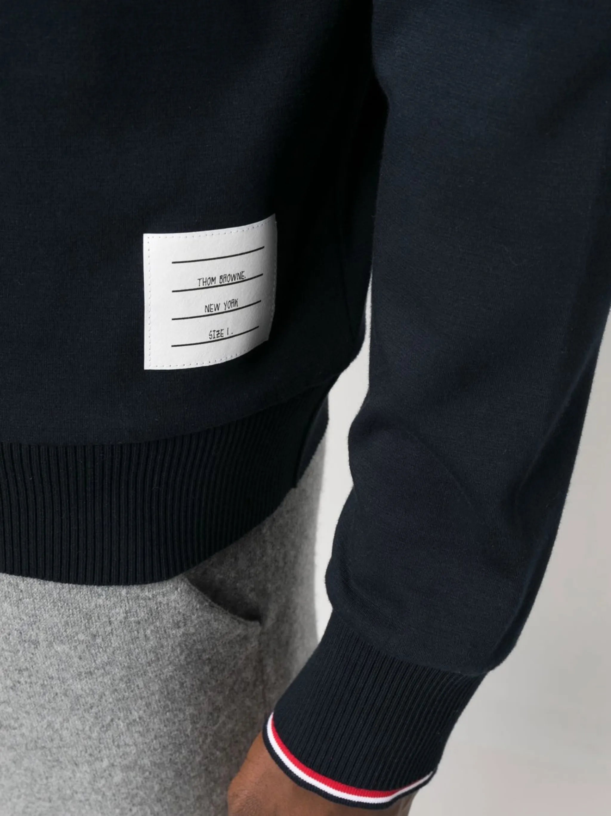 logo-patch crew neck sweater