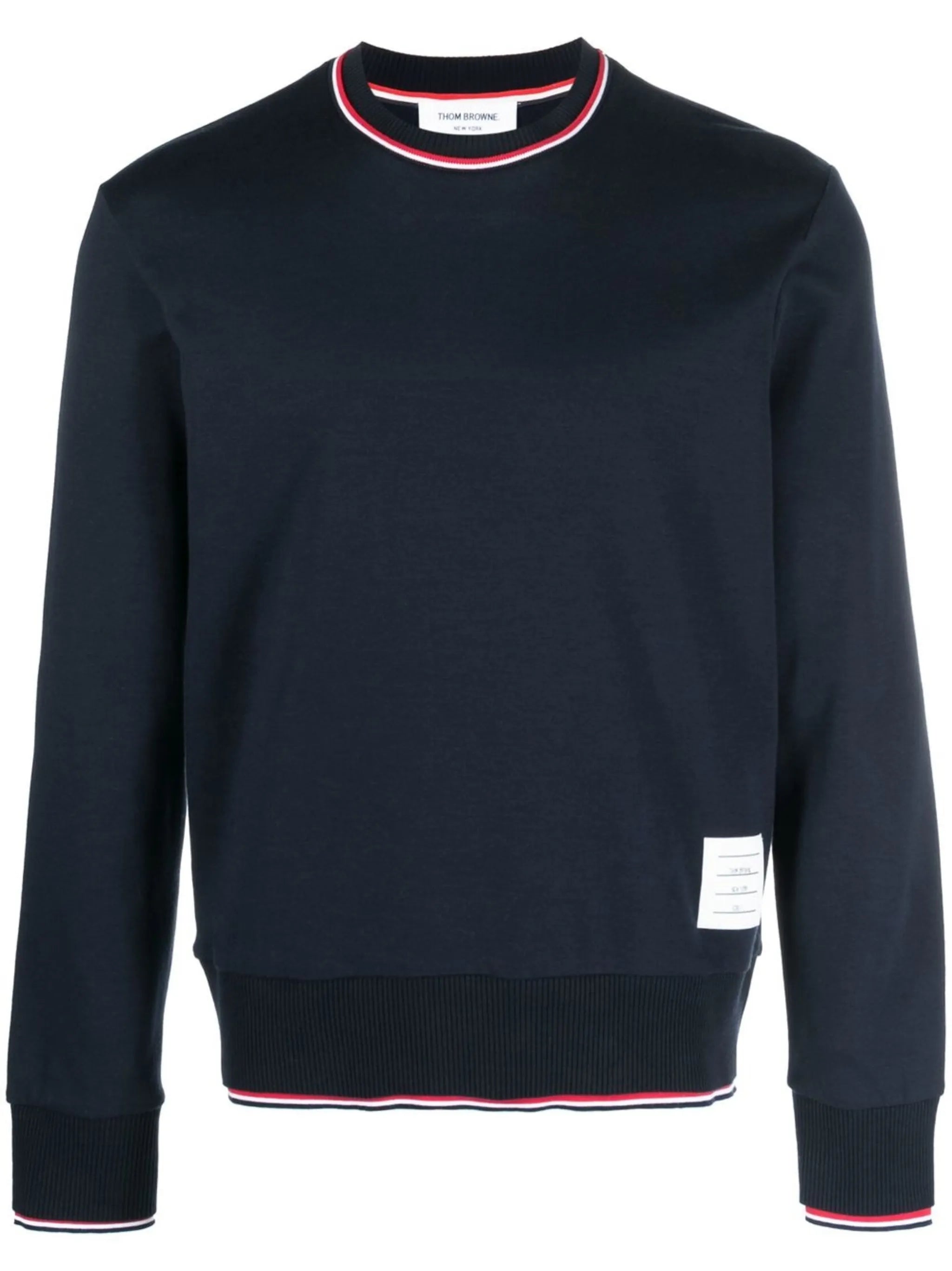 logo-patch crew neck sweater