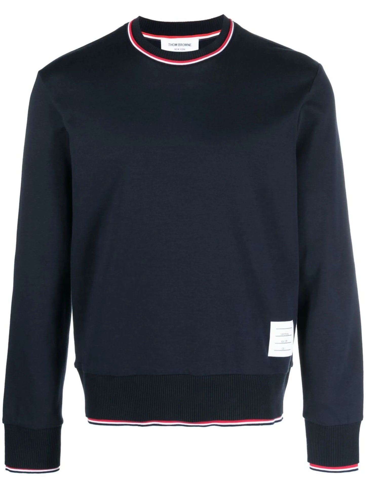 logo-patch crew neck sweater