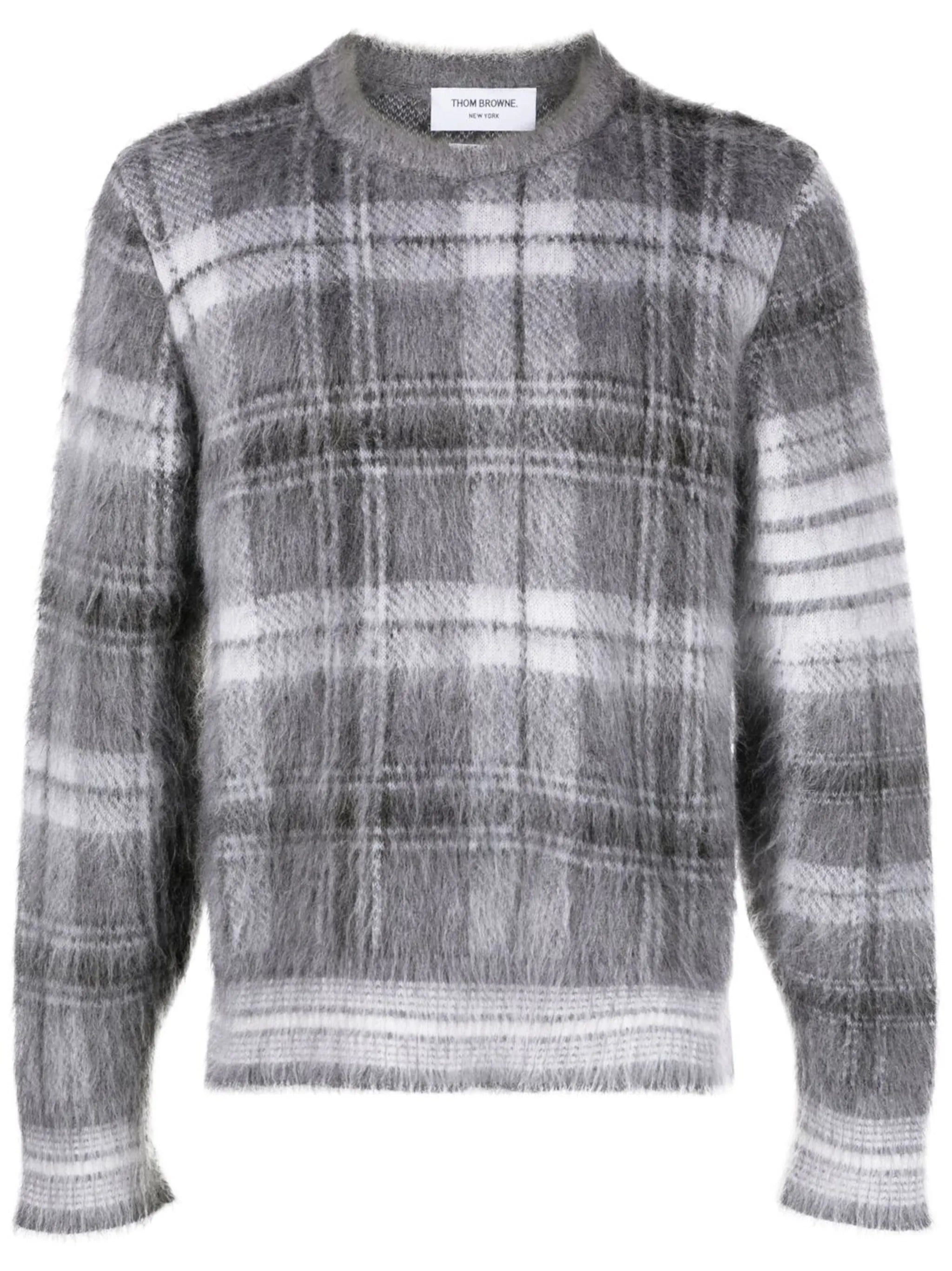 textured tartan patter jumper
