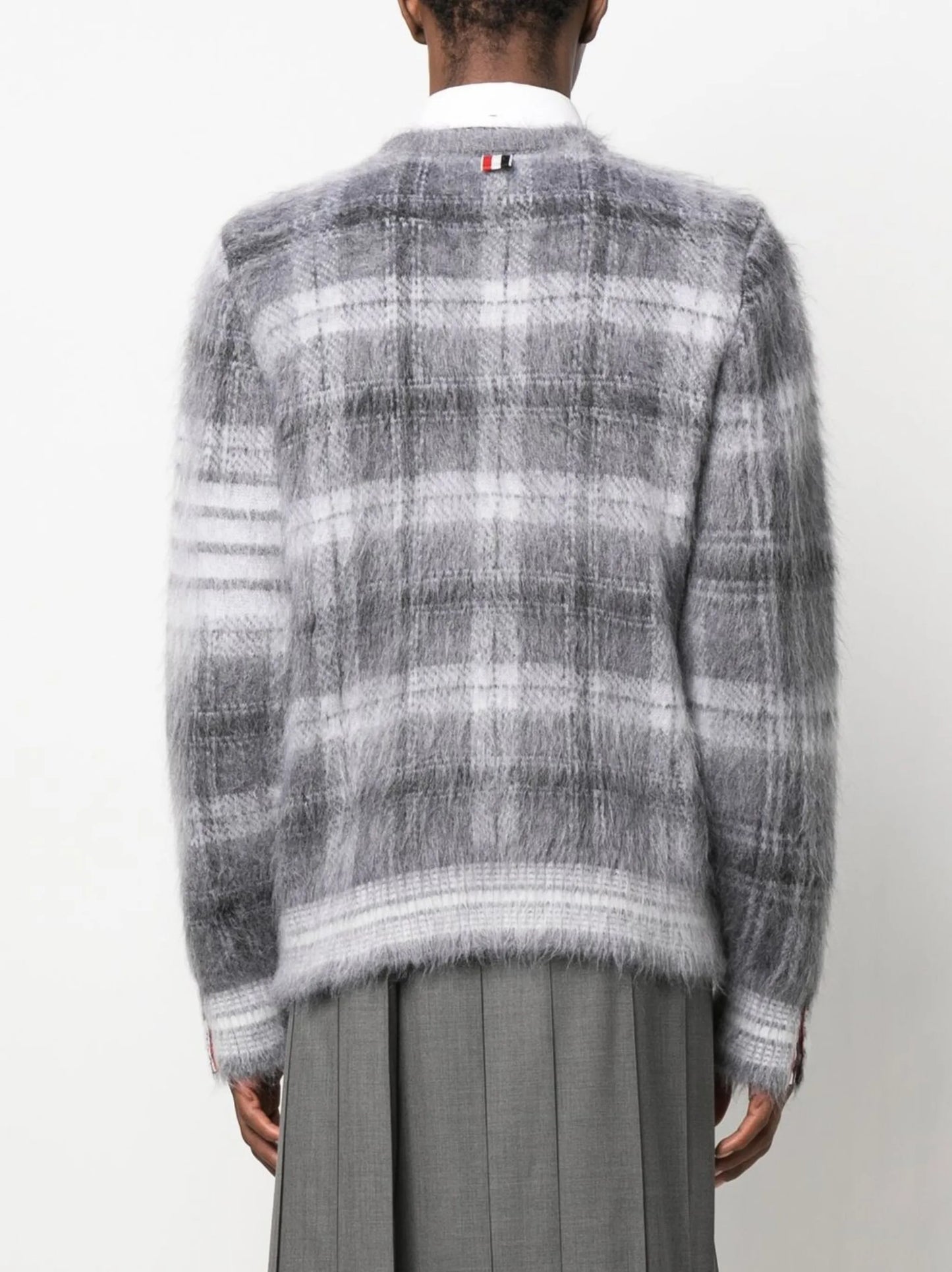 textured tartan patter jumper