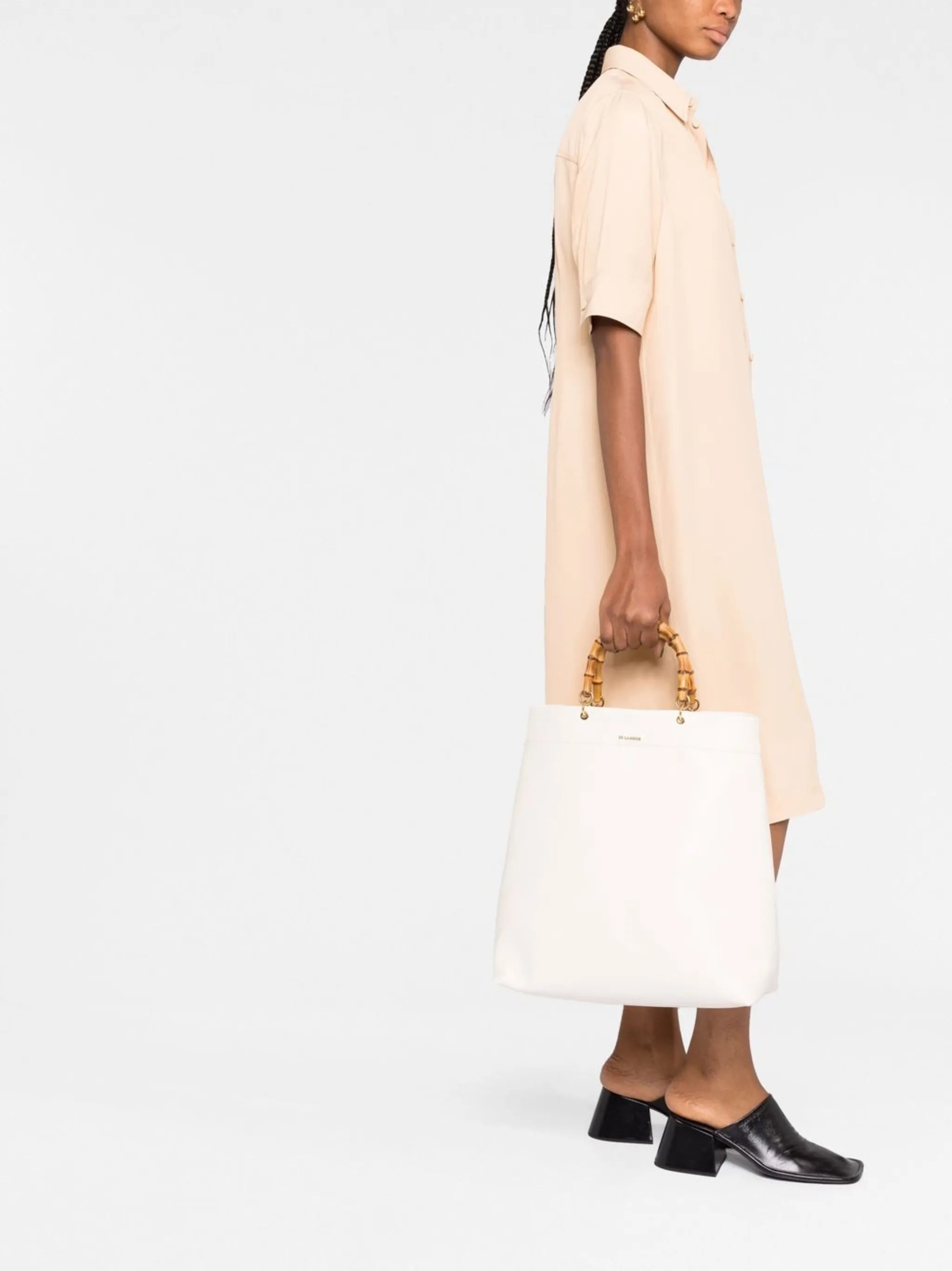 bamboo-handle tote bag