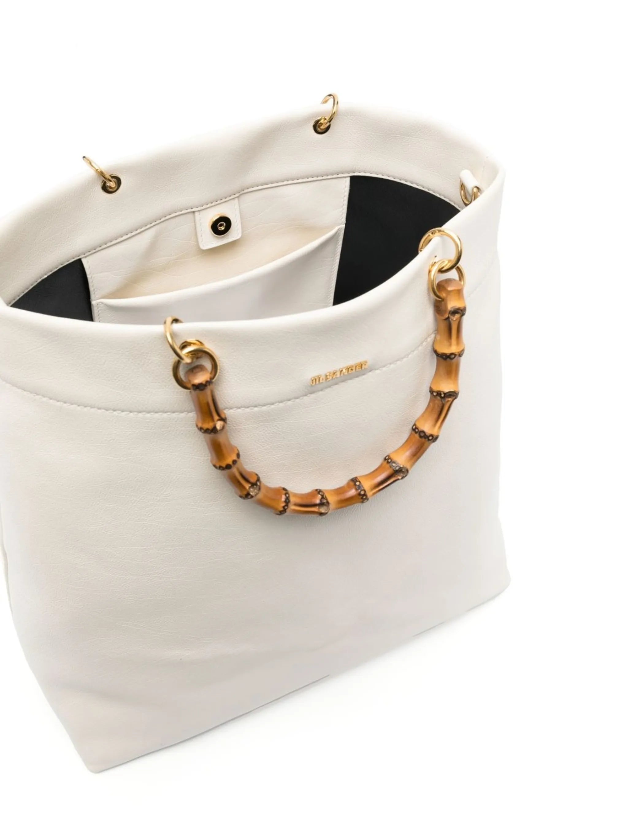 bamboo-handle tote bag