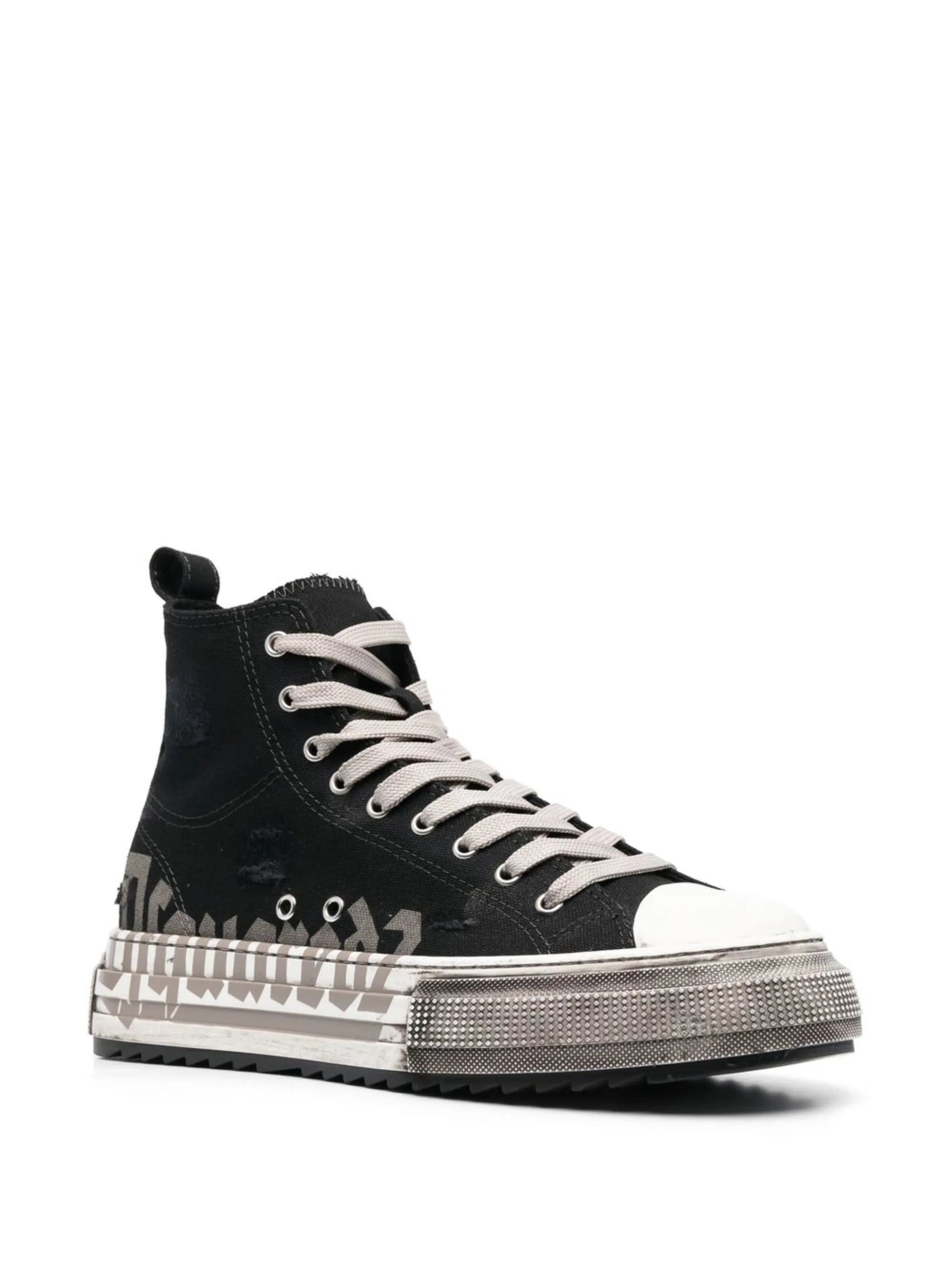 high-top flatform sneakers