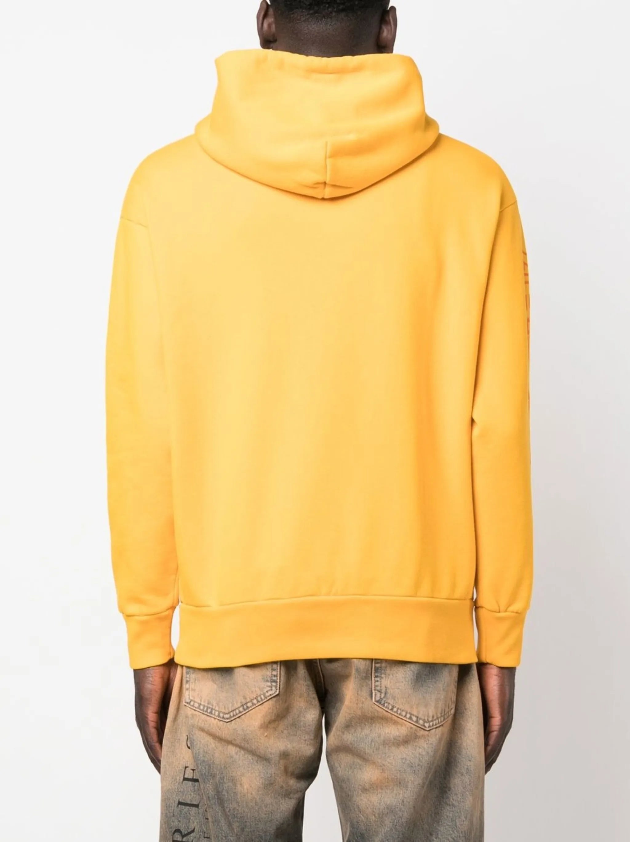 Embroidered-logo pullover hoodie