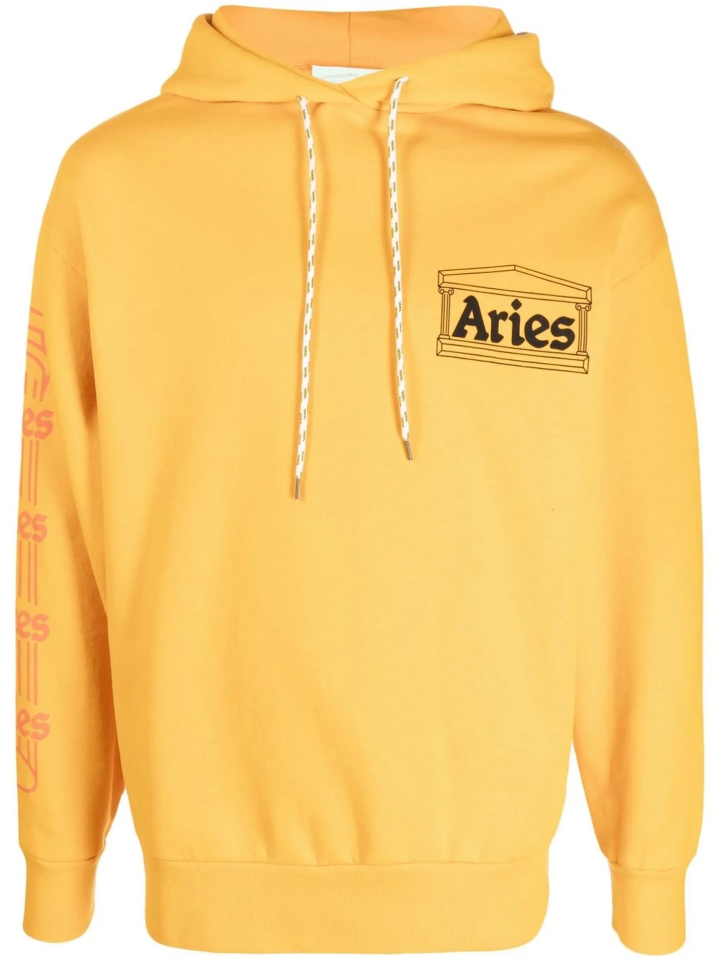 Embroidered-logo pullover hoodie