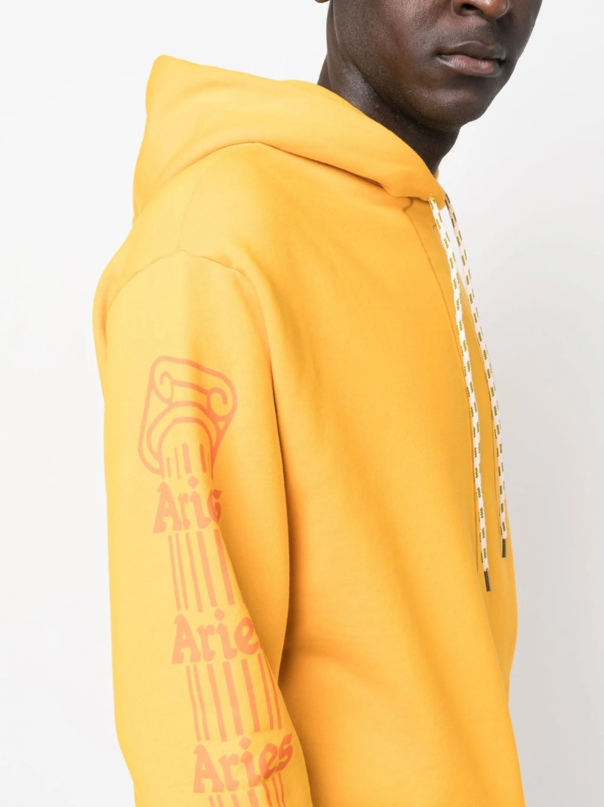 Embroidered-logo pullover hoodie