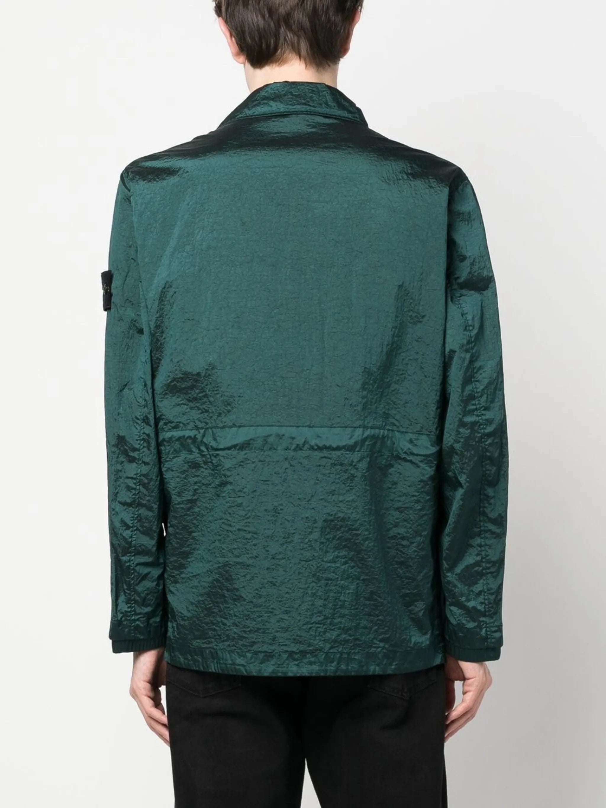 Compass-patch shirt jacket