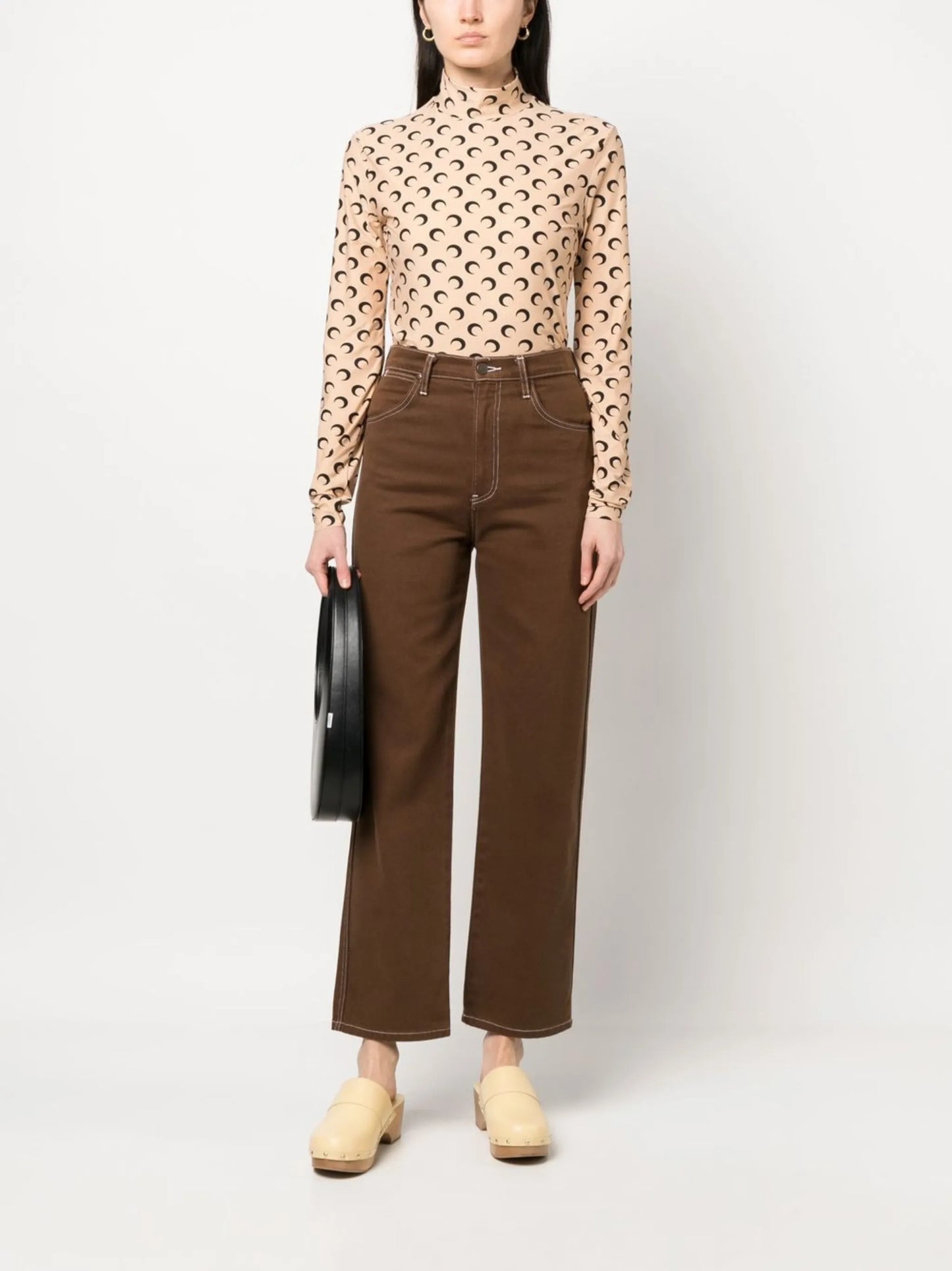 Crescent Moon-print top