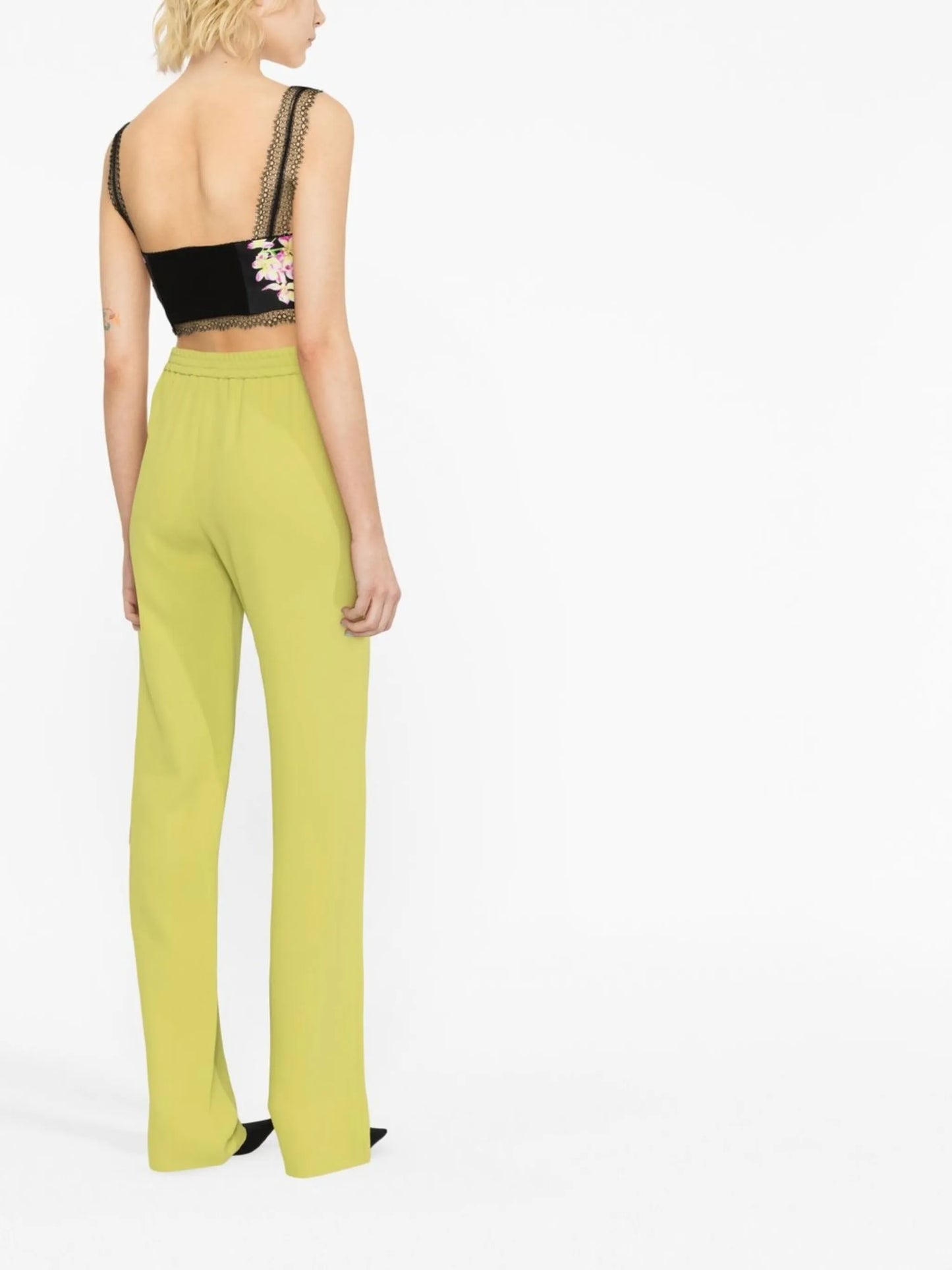 Medusa Orchid-print bustier top