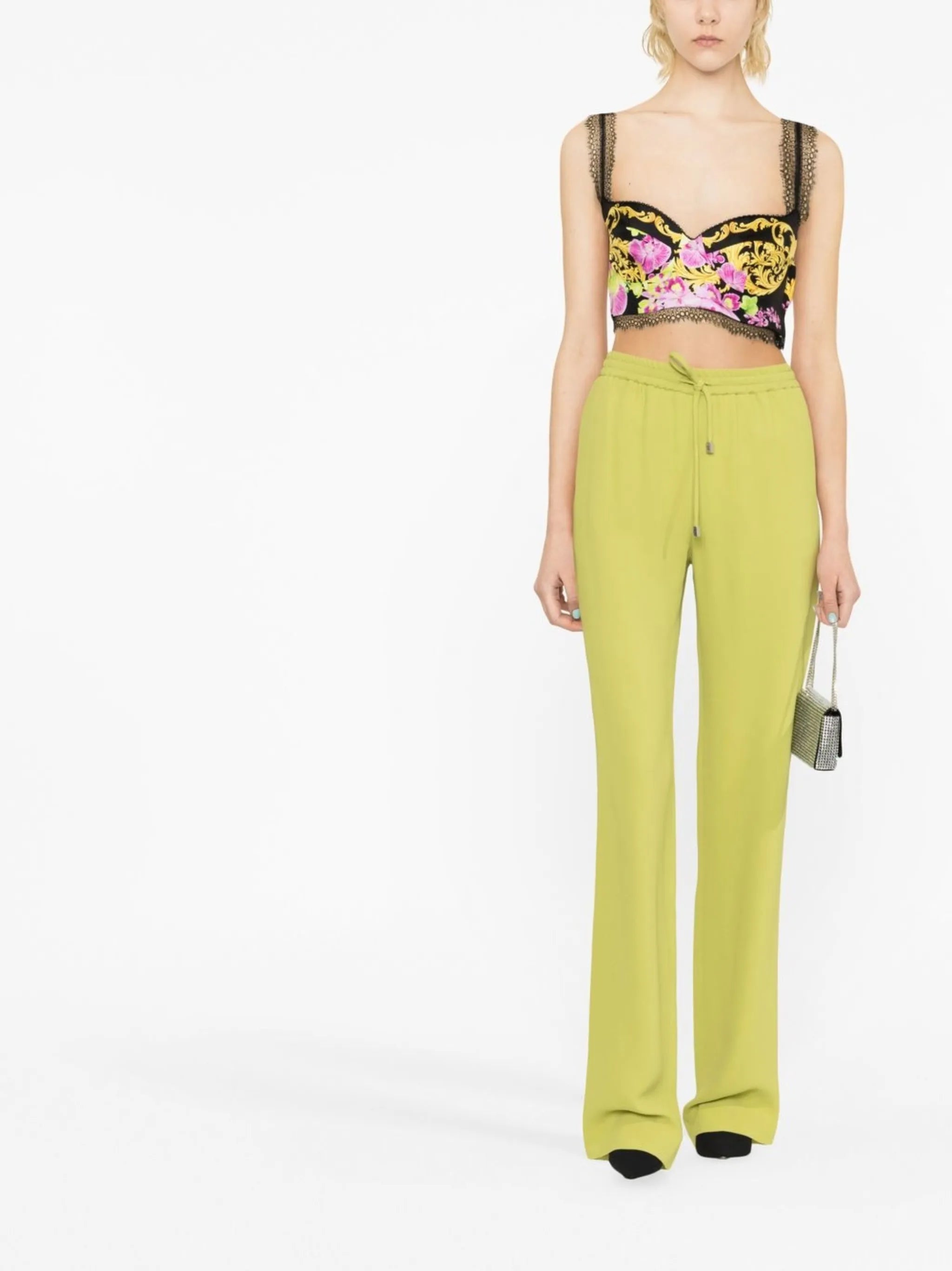 Medusa Orchid-print bustier top