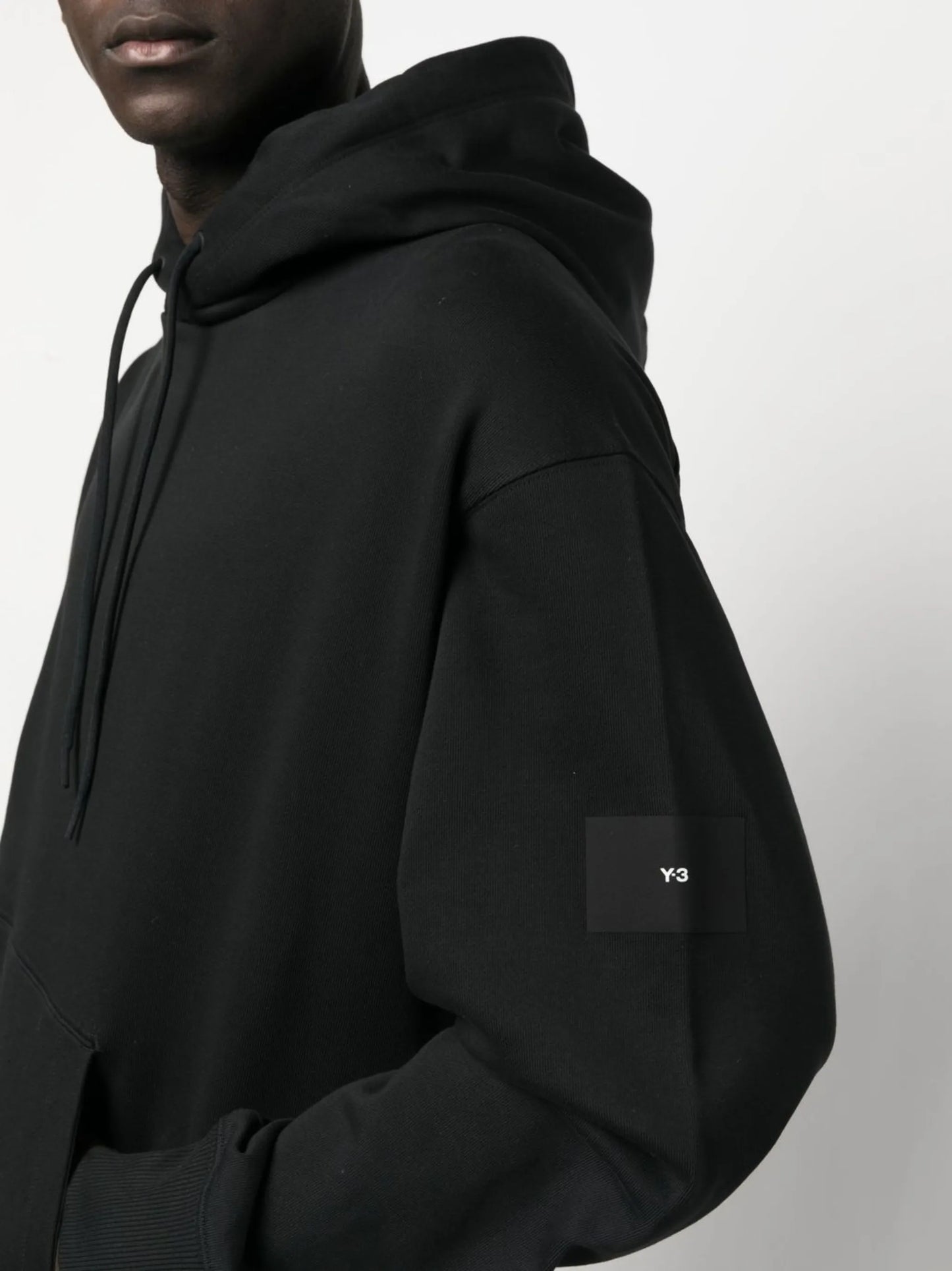 drop-shoulder drawstring hoodie