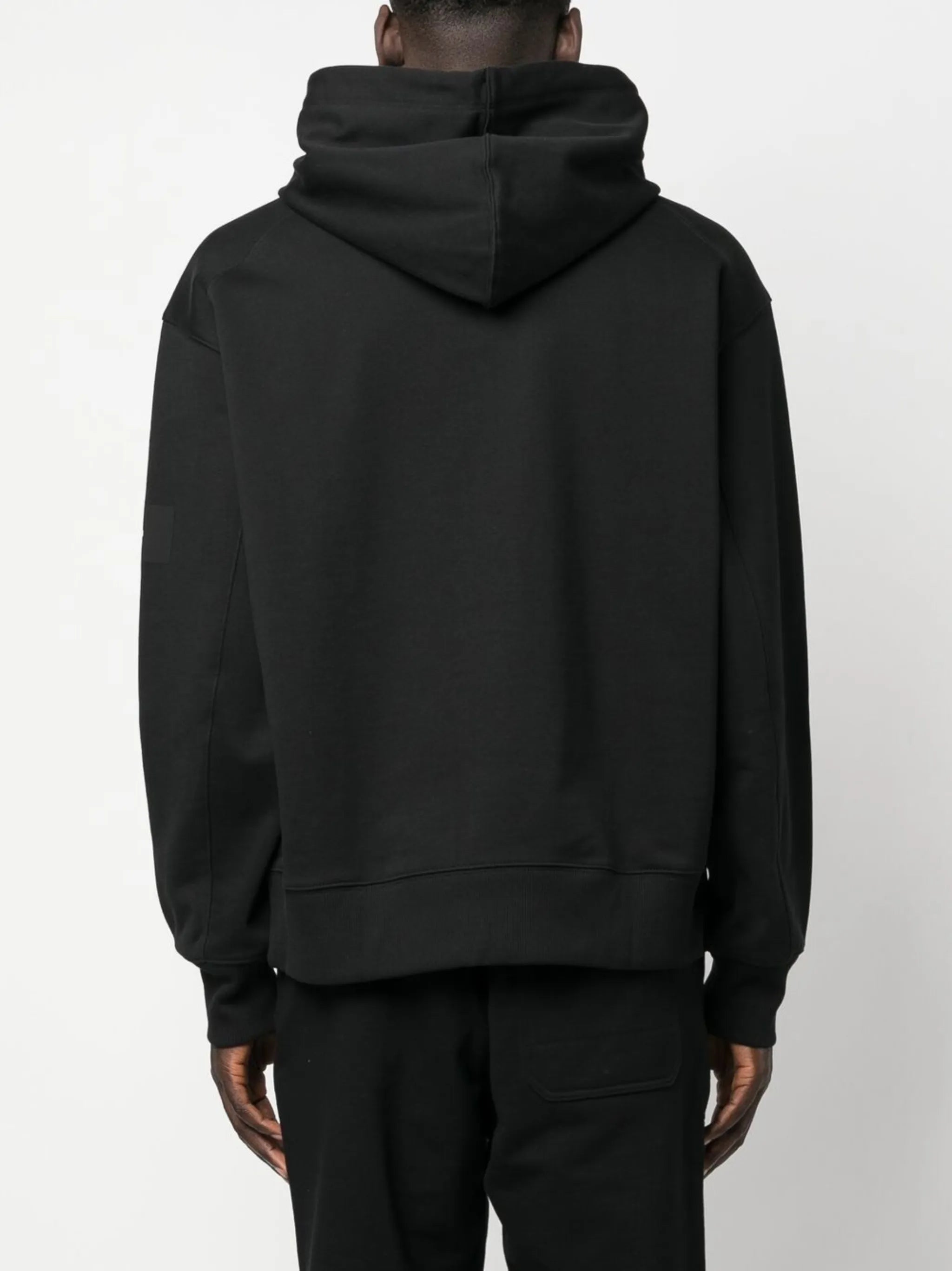 drop-shoulder drawstring hoodie