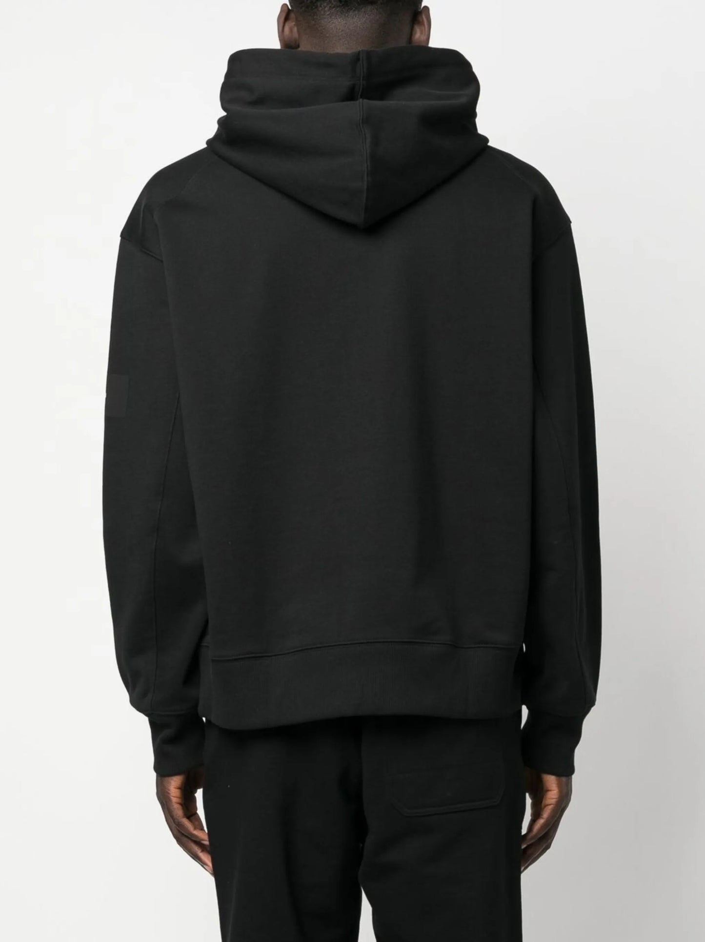 drop-shoulder drawstring hoodie