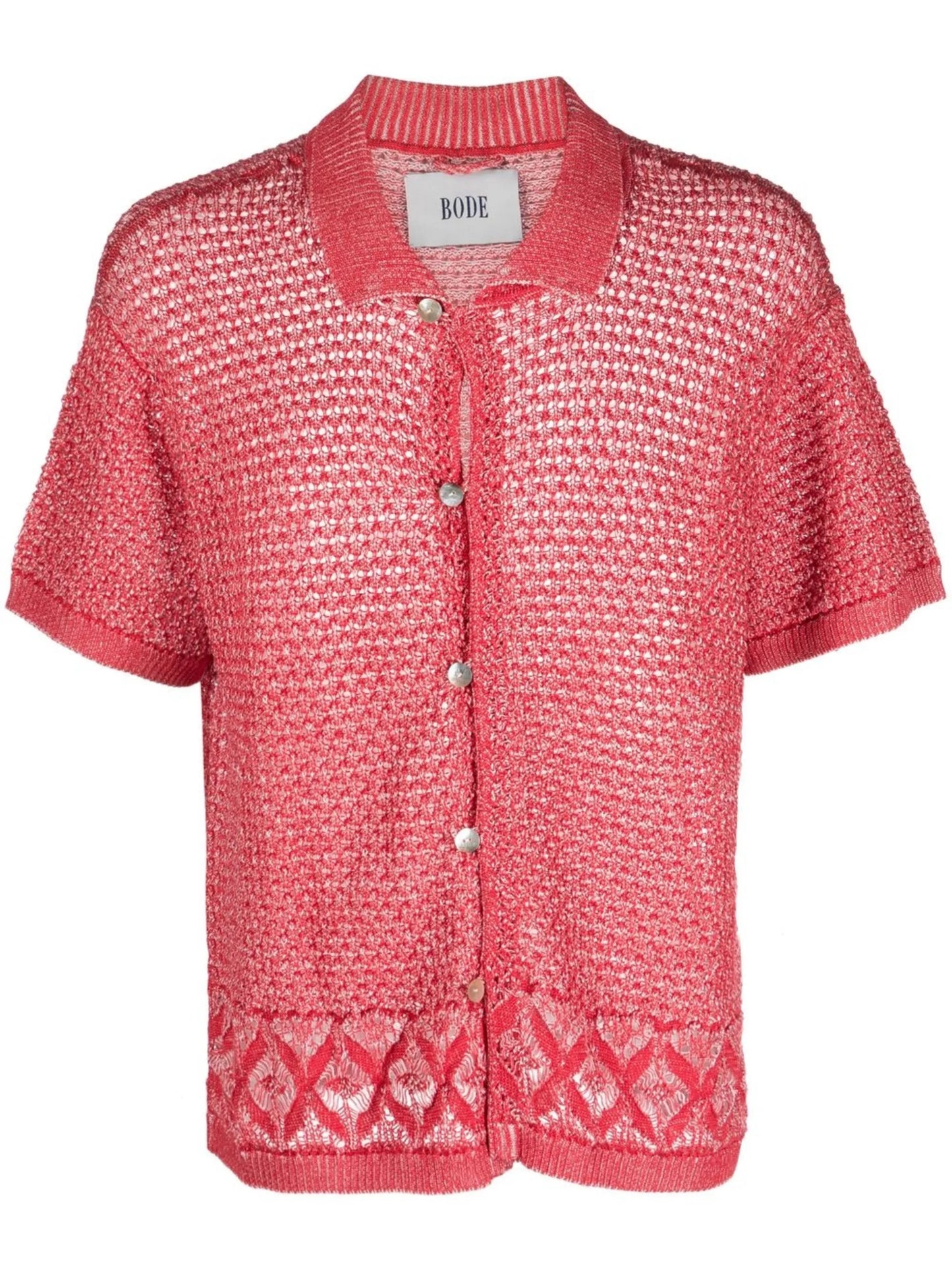 short-sleeve knitted shirt