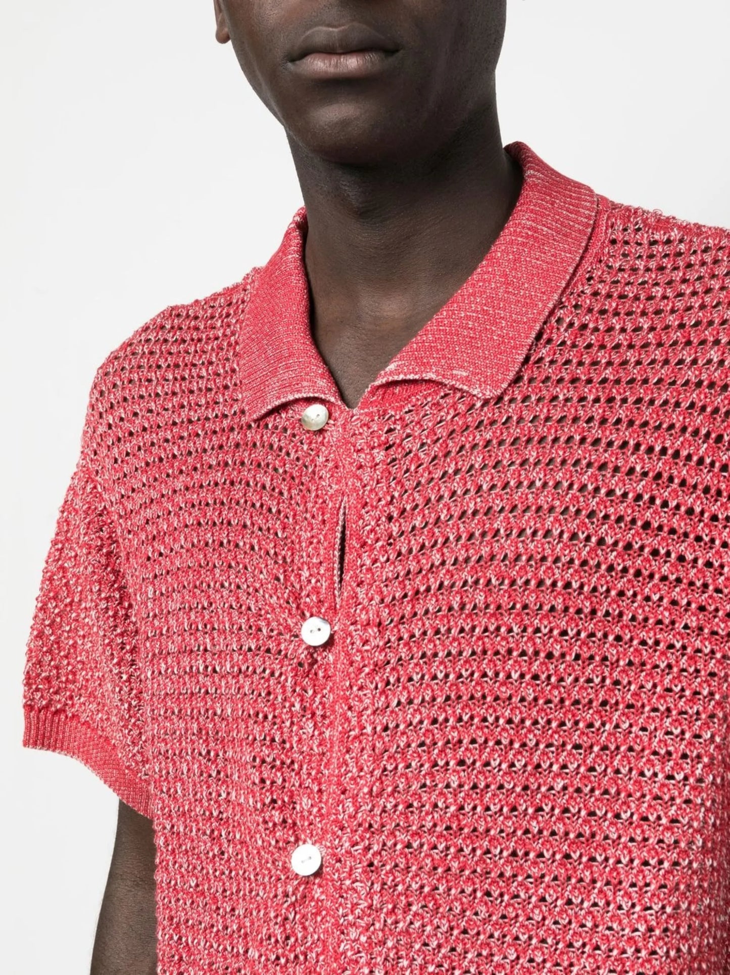 short-sleeve knitted shirt