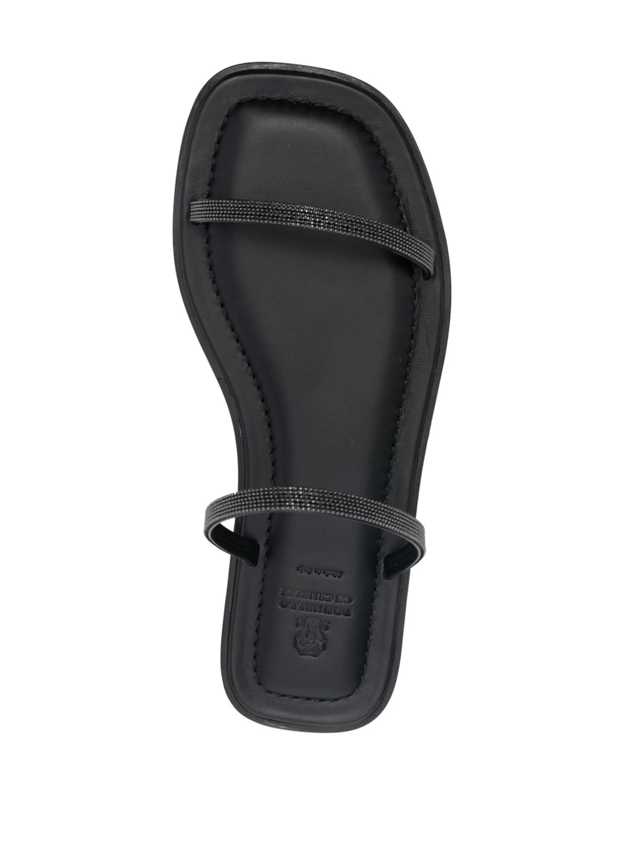 crystal-embellished calf-leather sandals