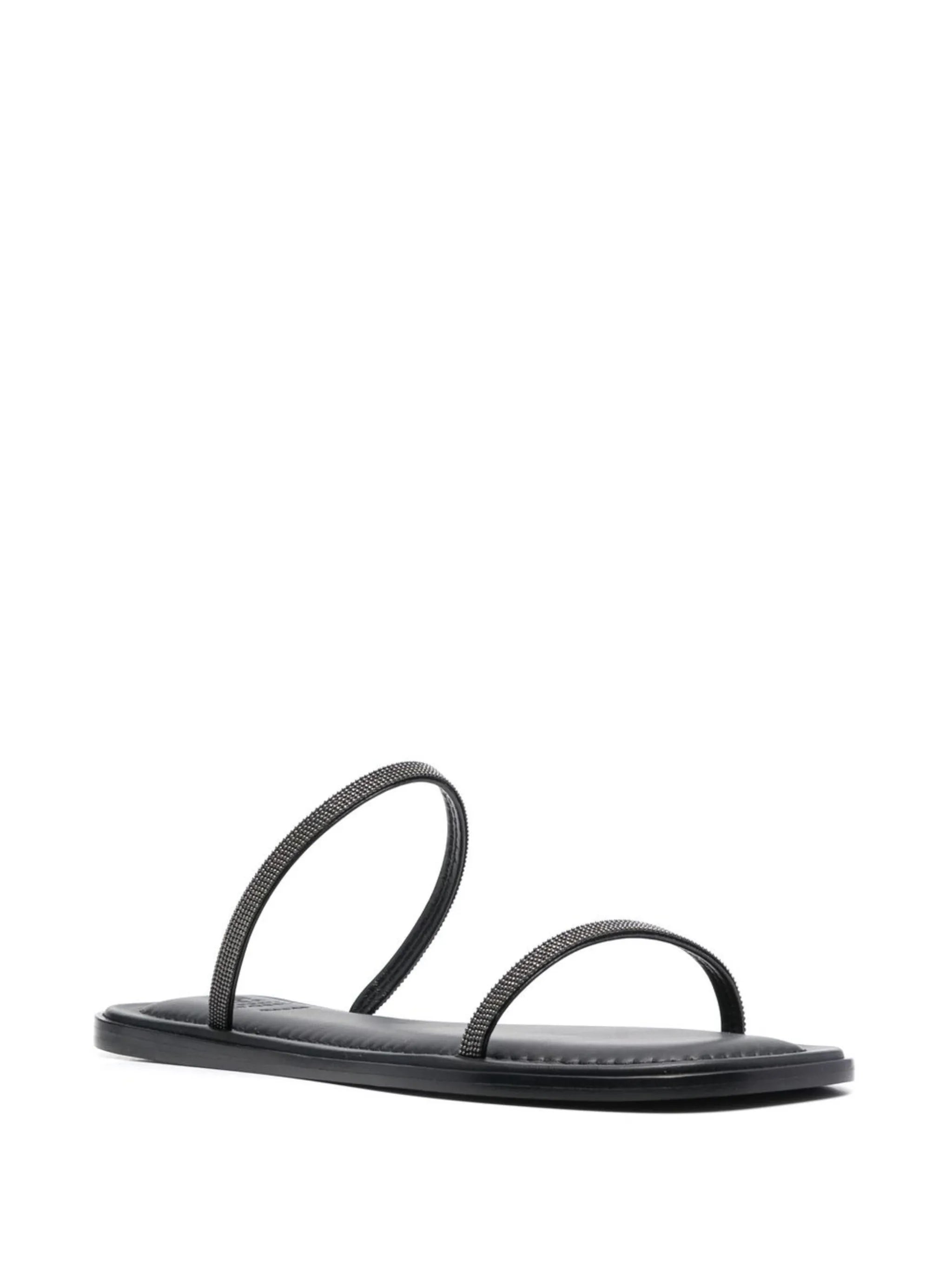 crystal-embellished calf-leather sandals
