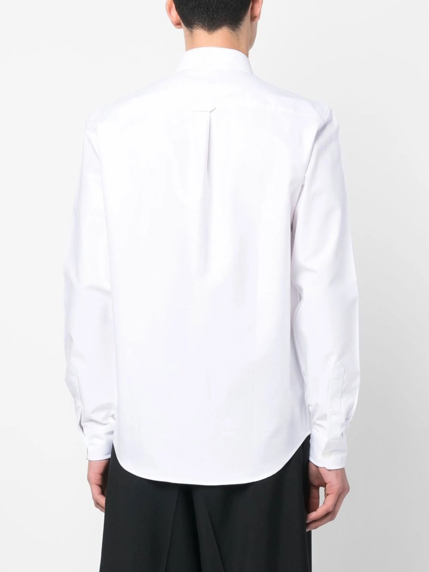 fox-patch long-sleeve shirt
