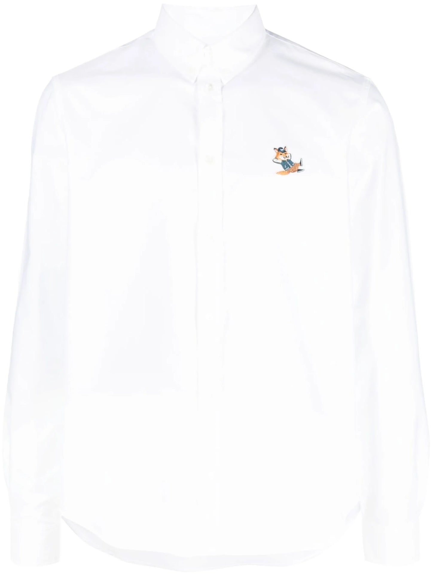 fox-patch long-sleeve shirt
