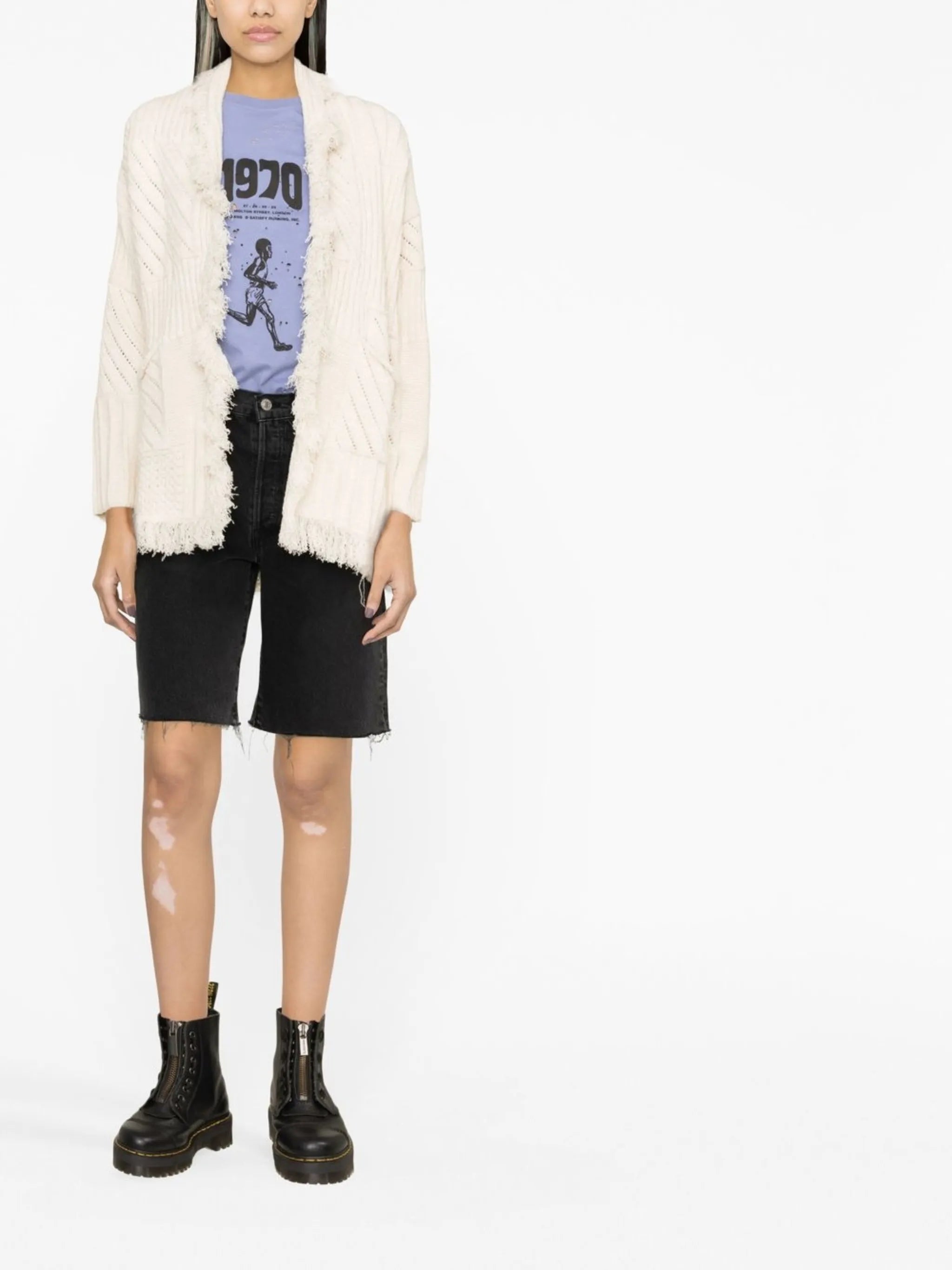 belted shawl-collar cardigan