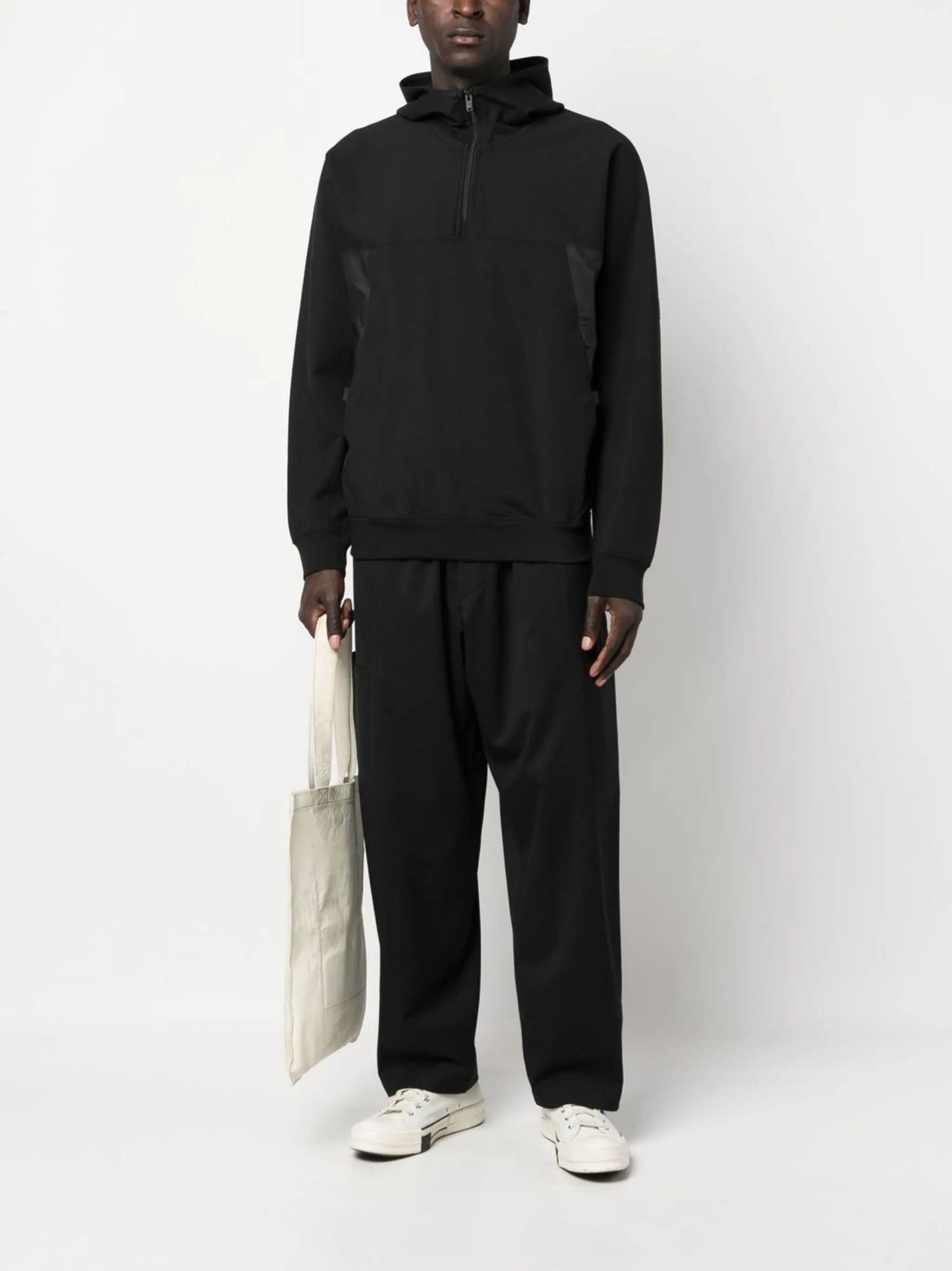 half-zip fastening hoodie