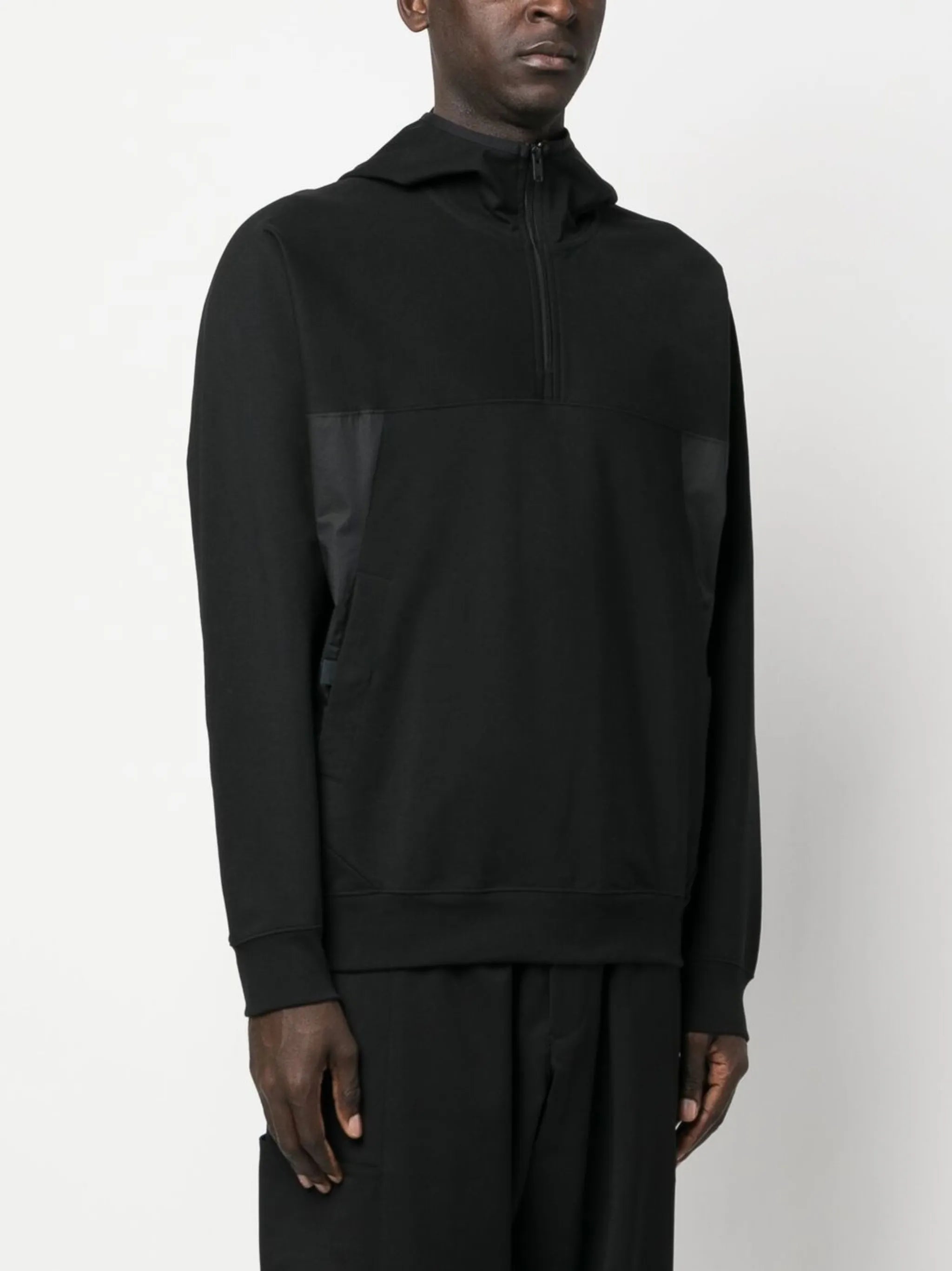 half-zip fastening hoodie