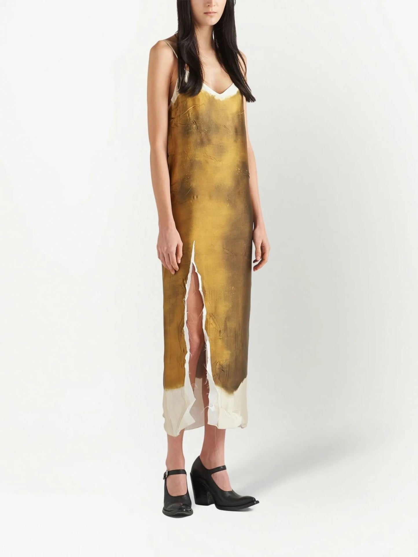silk shift maxi dress