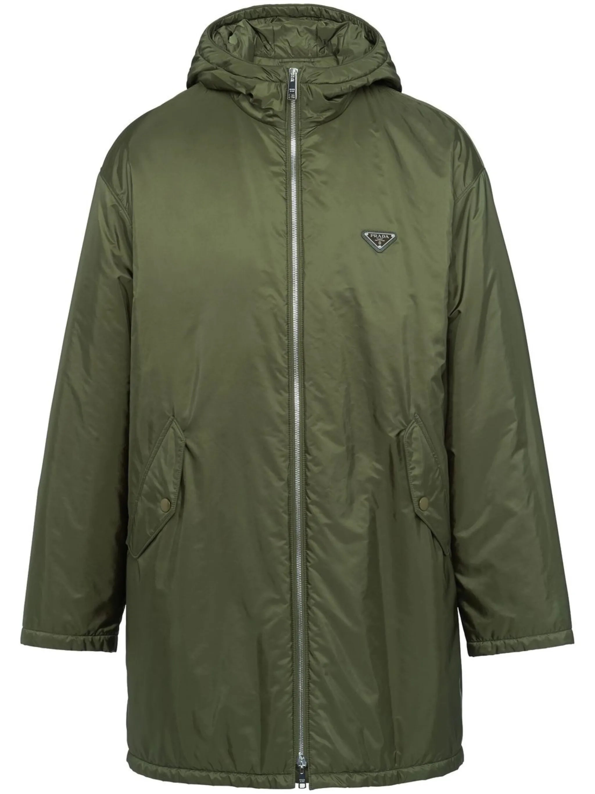 Re-Nylon long raincoat