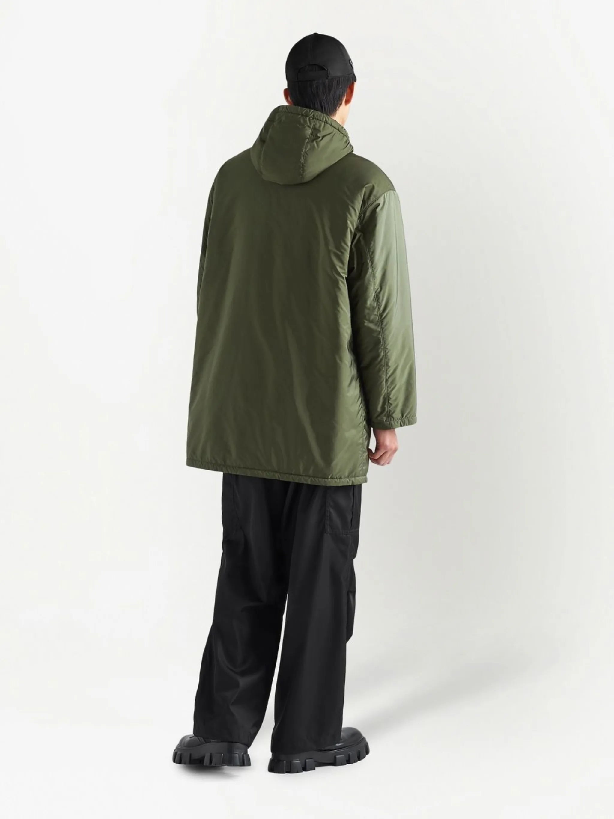 Re-Nylon long raincoat