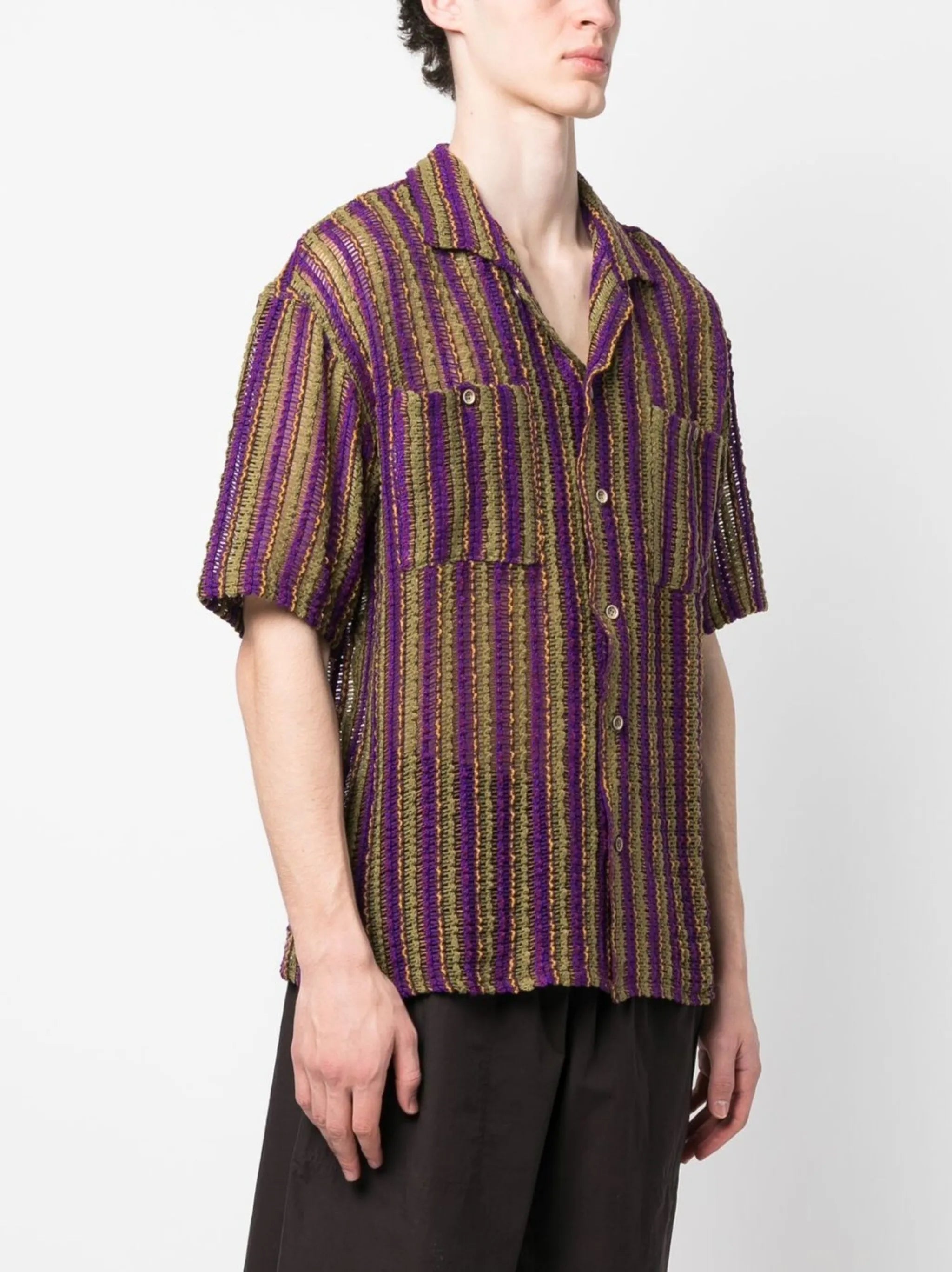 short-sleeve knitted shirt