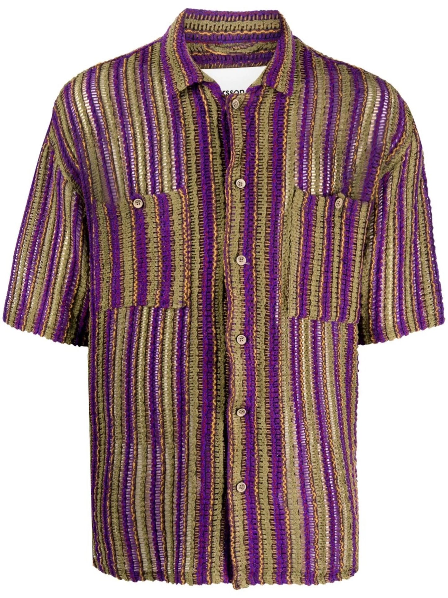 short-sleeve knitted shirt